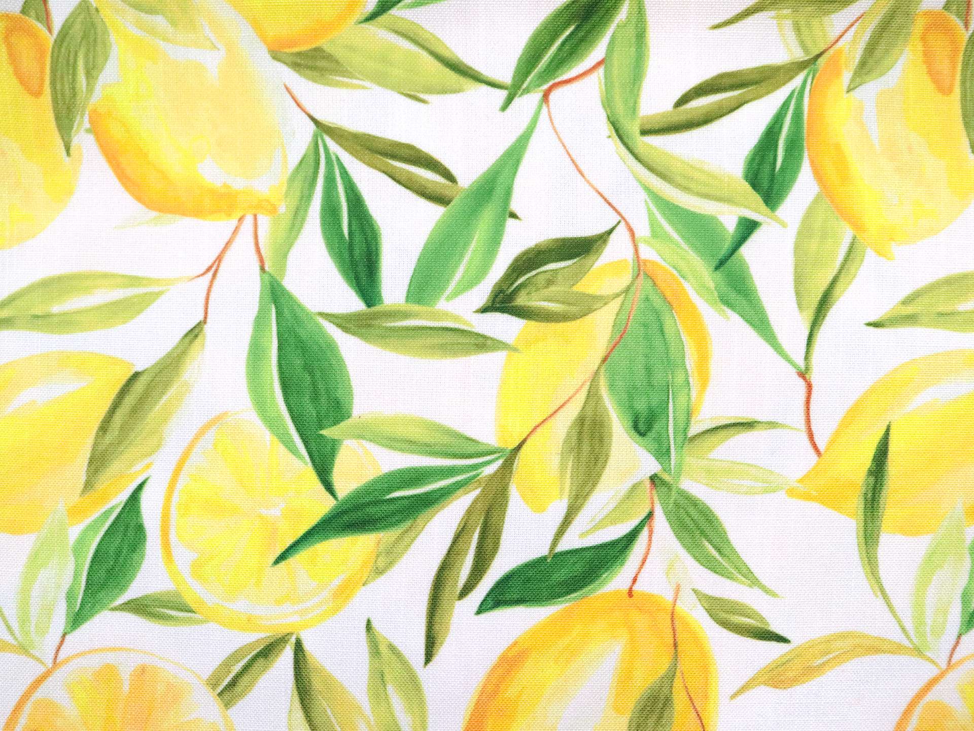 Polyester Canvas with Lemon Tree Print