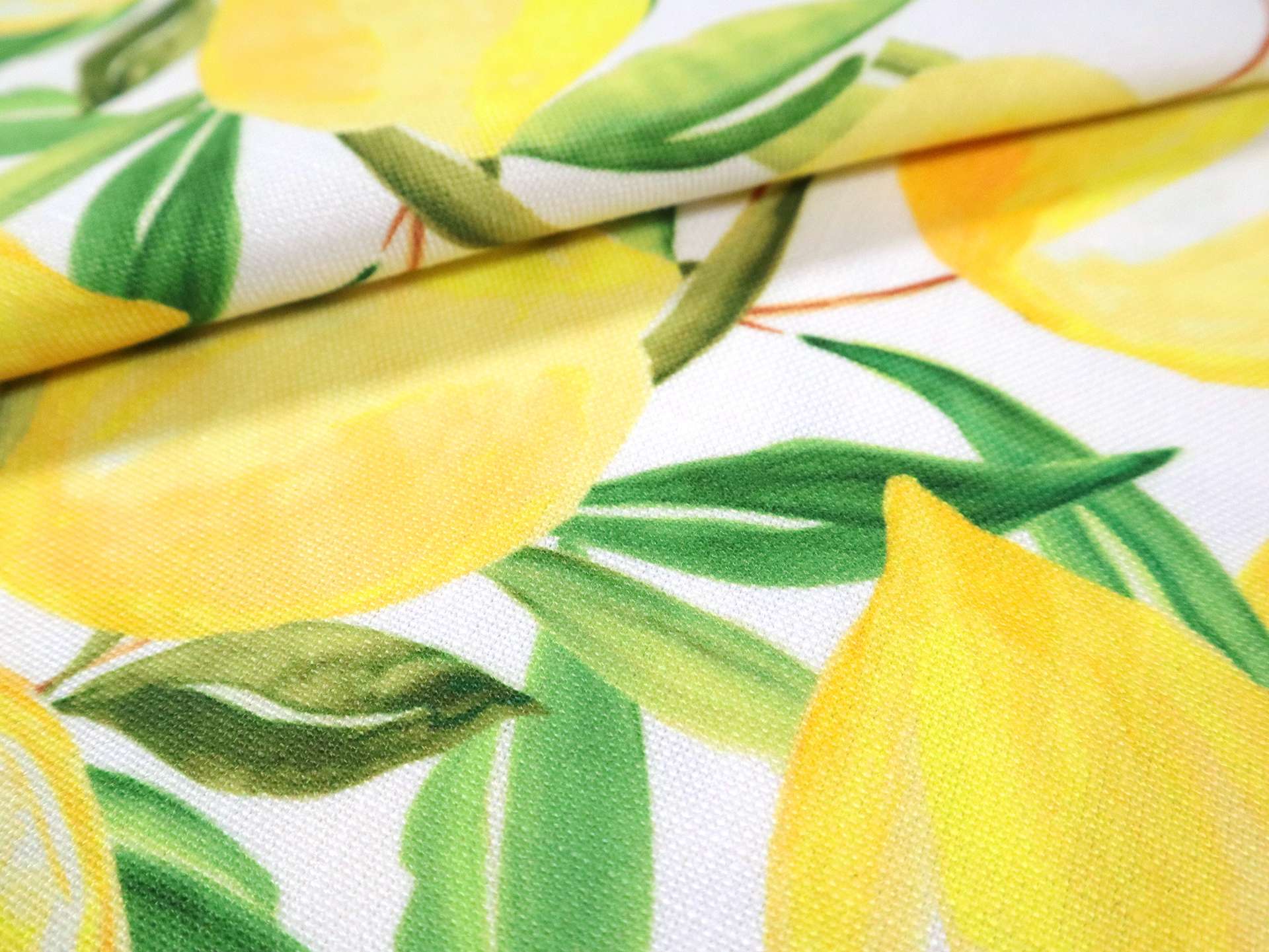 Polyester Canvas with Lemon Tree Print