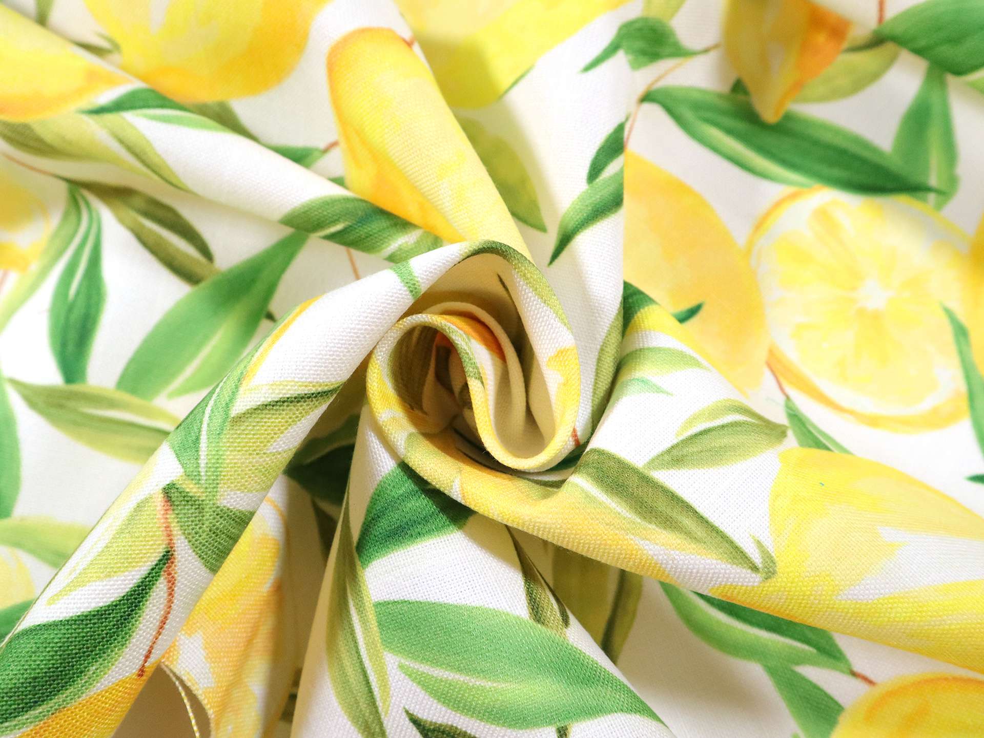 Polyester Canvas with Lemon Tree Print