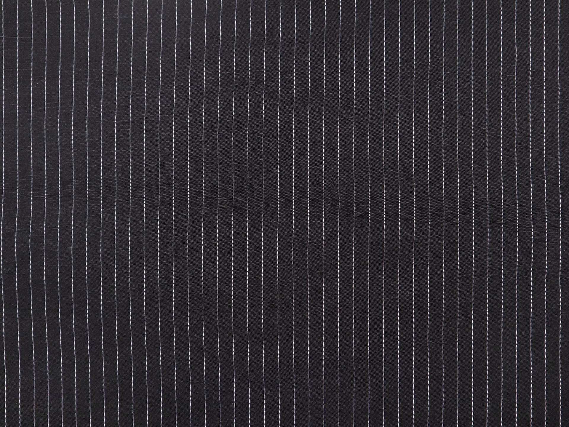 Striped Silk Douppioni in Black & White 