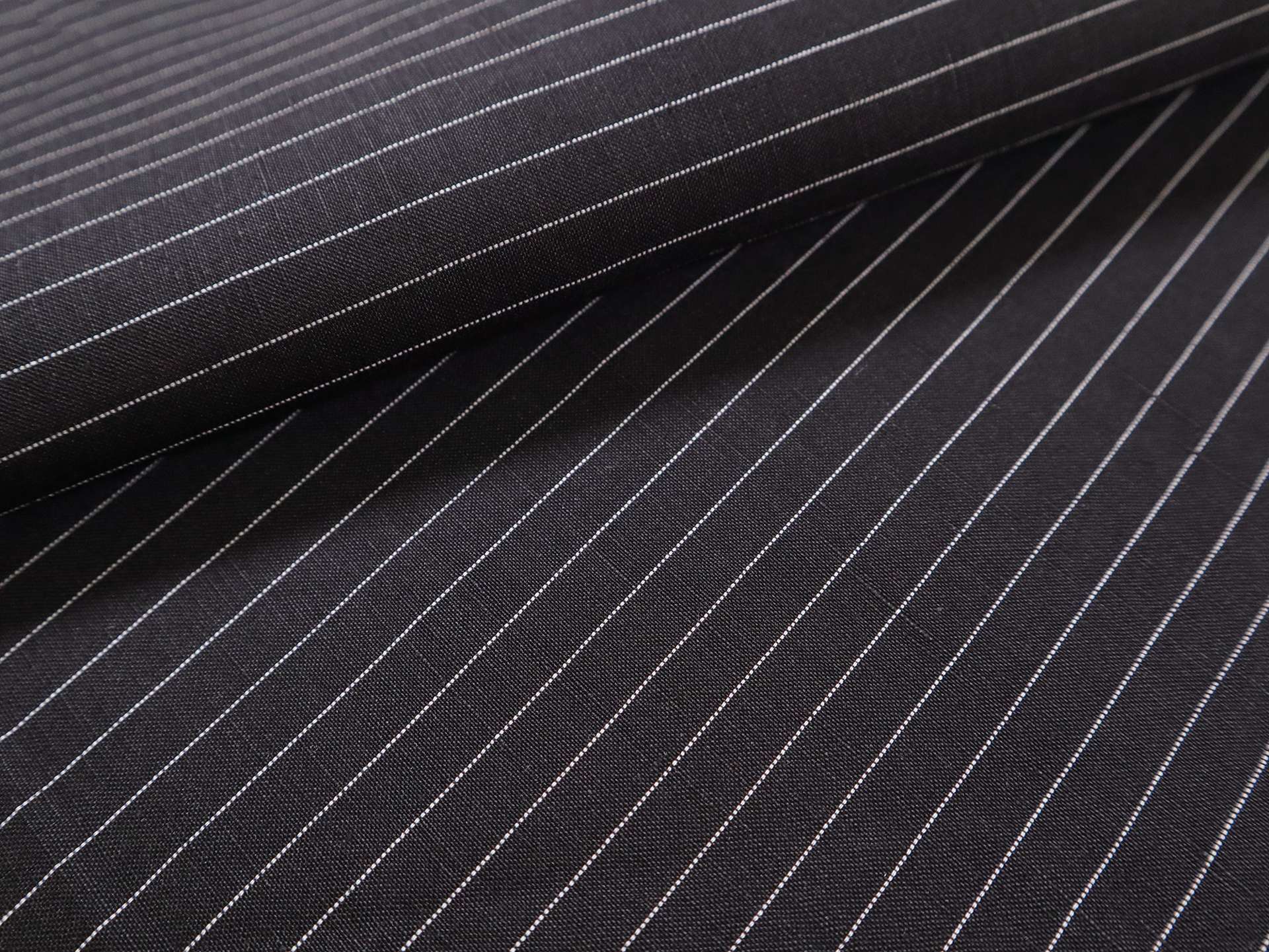Striped Silk Douppioni in Black & White 