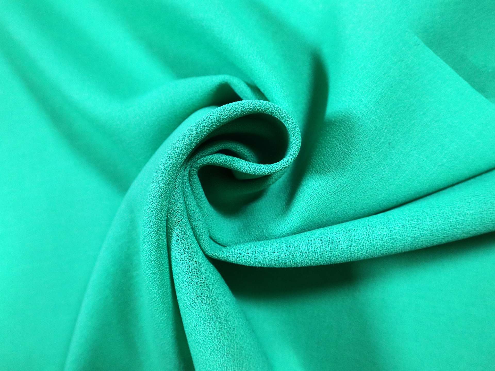 Wool Crepe in Jade Green
