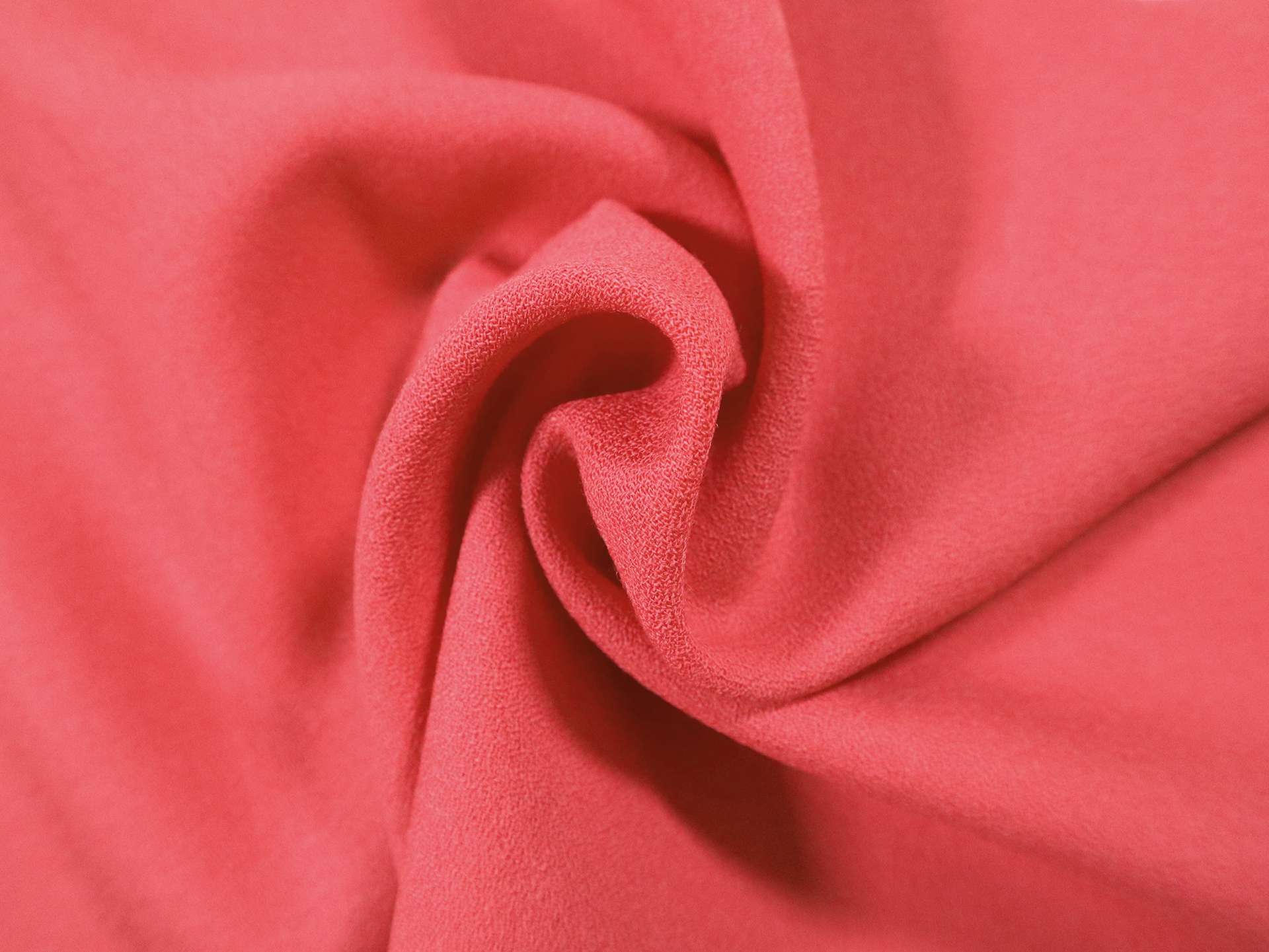 Wool Crepe in Coral
