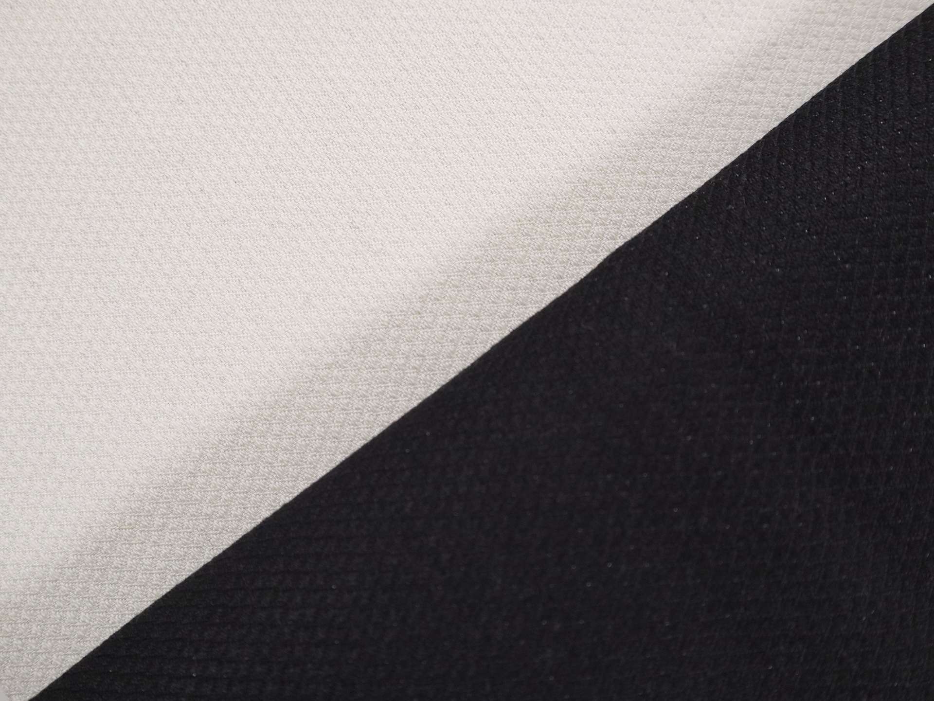 Double Faced Wool Piqué in Black & White