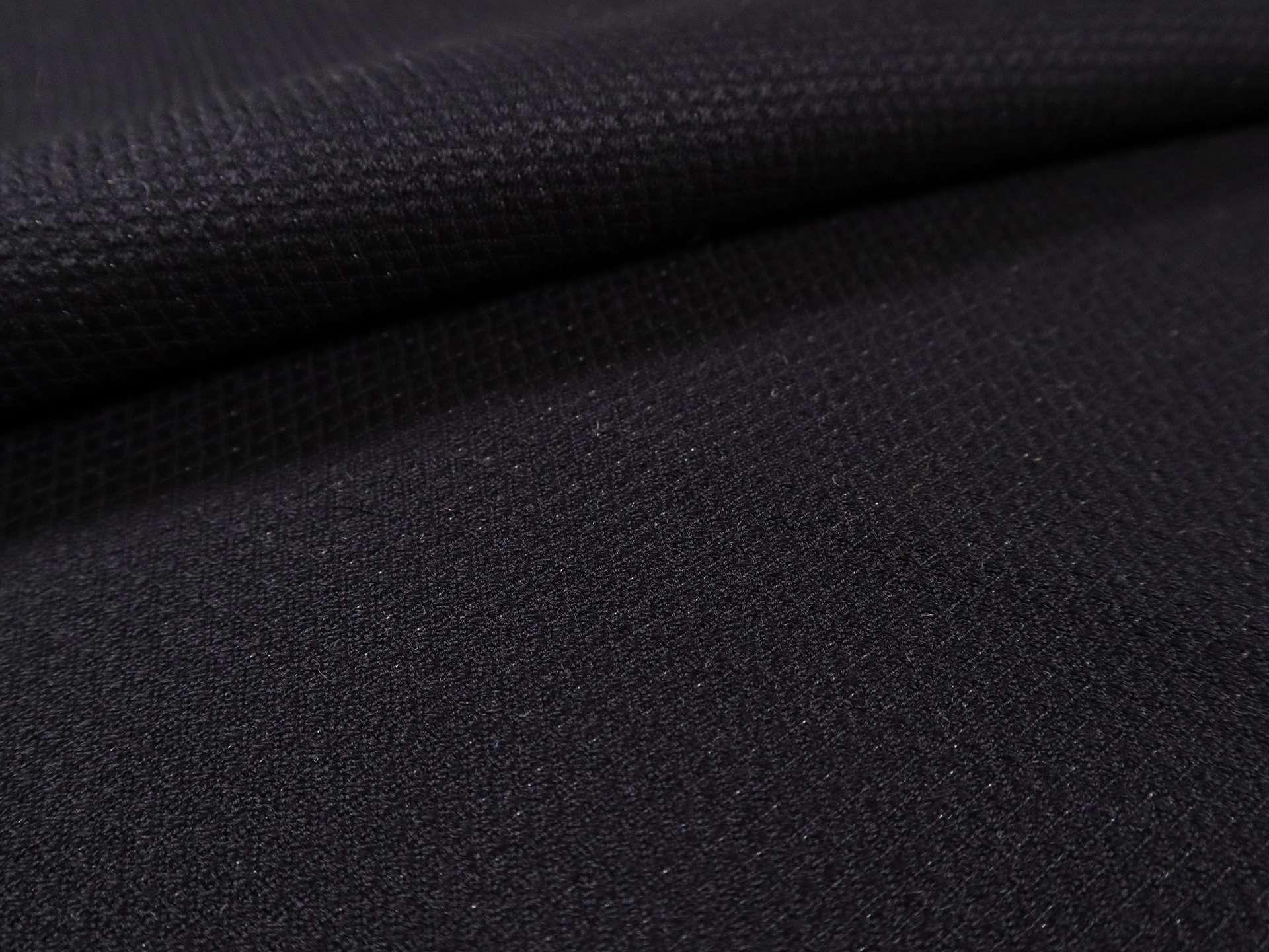 Double Faced Wool Piqué in Black & White