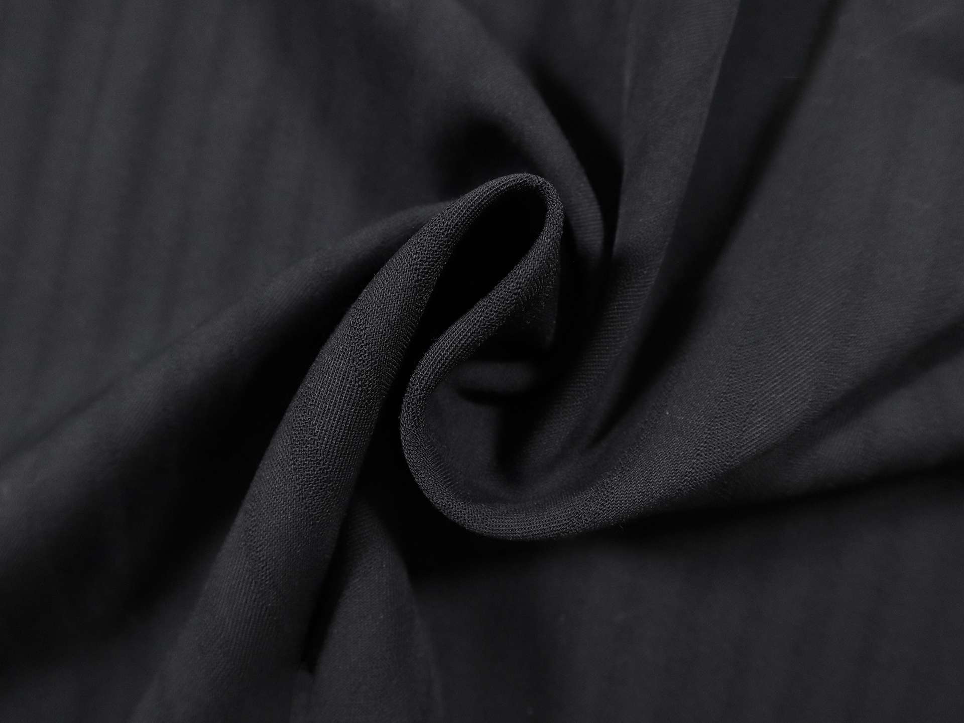 Wool Tricotine with Woven Stripe in Black