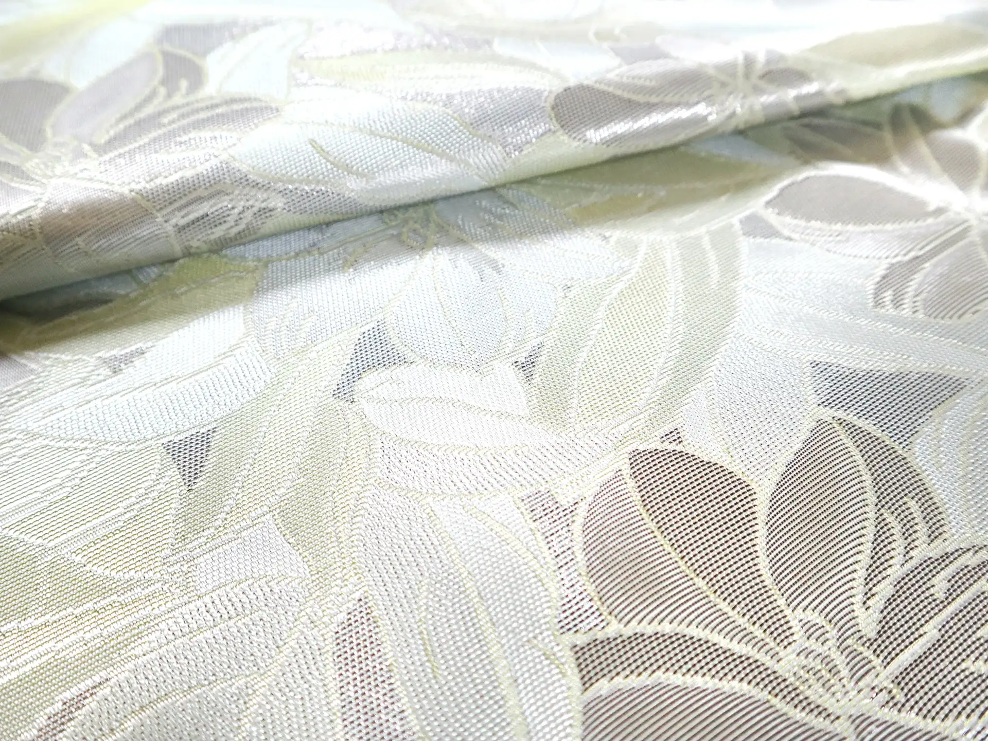 Metallic Floral Brocade in Mint