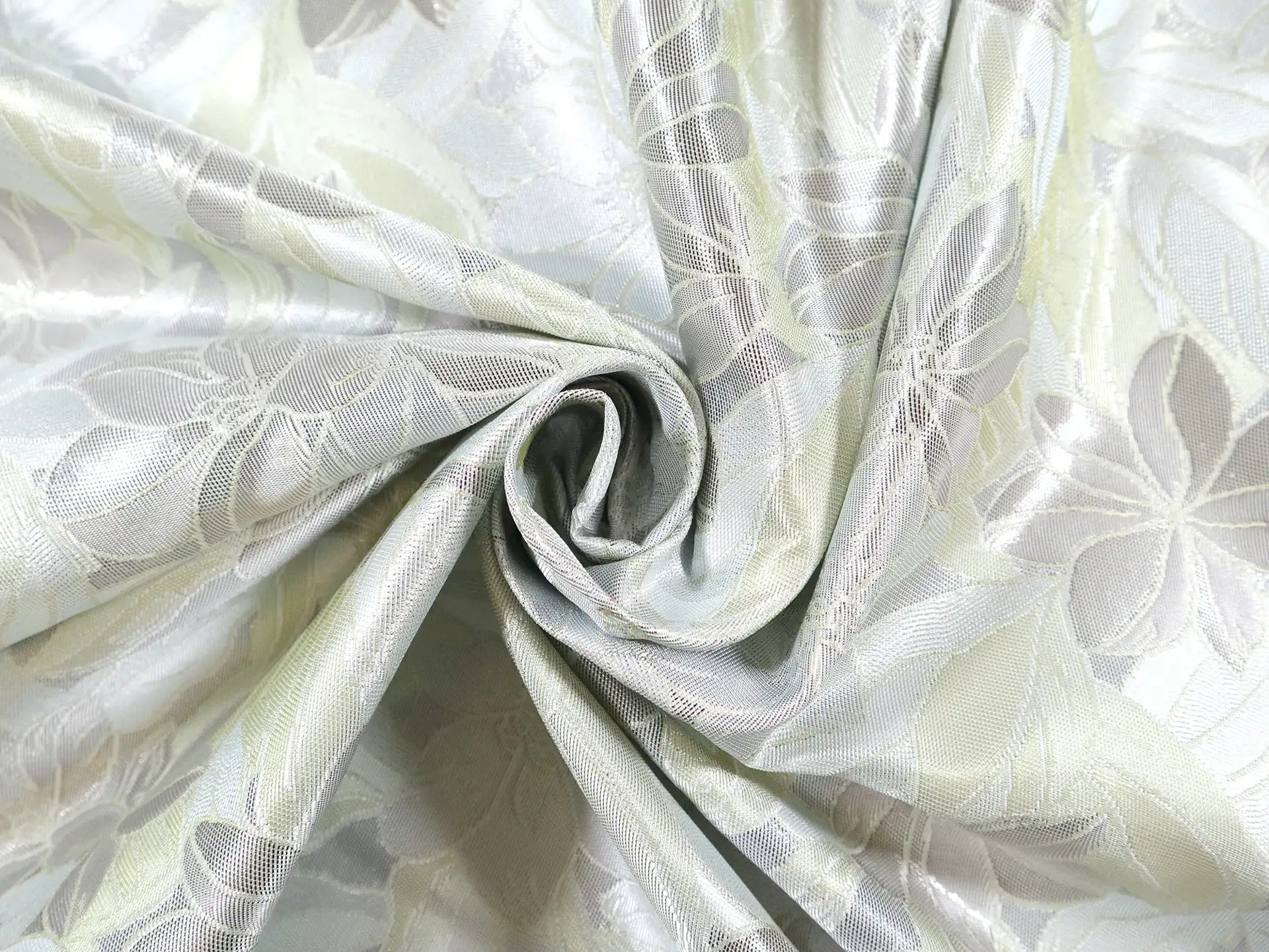Metallic Floral Brocade in Mint