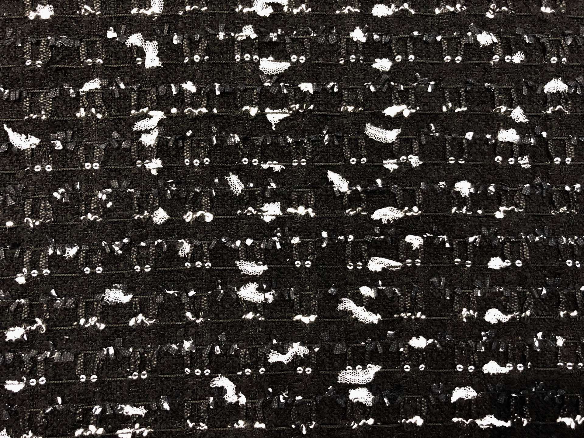 Italian Tweed Black & White0