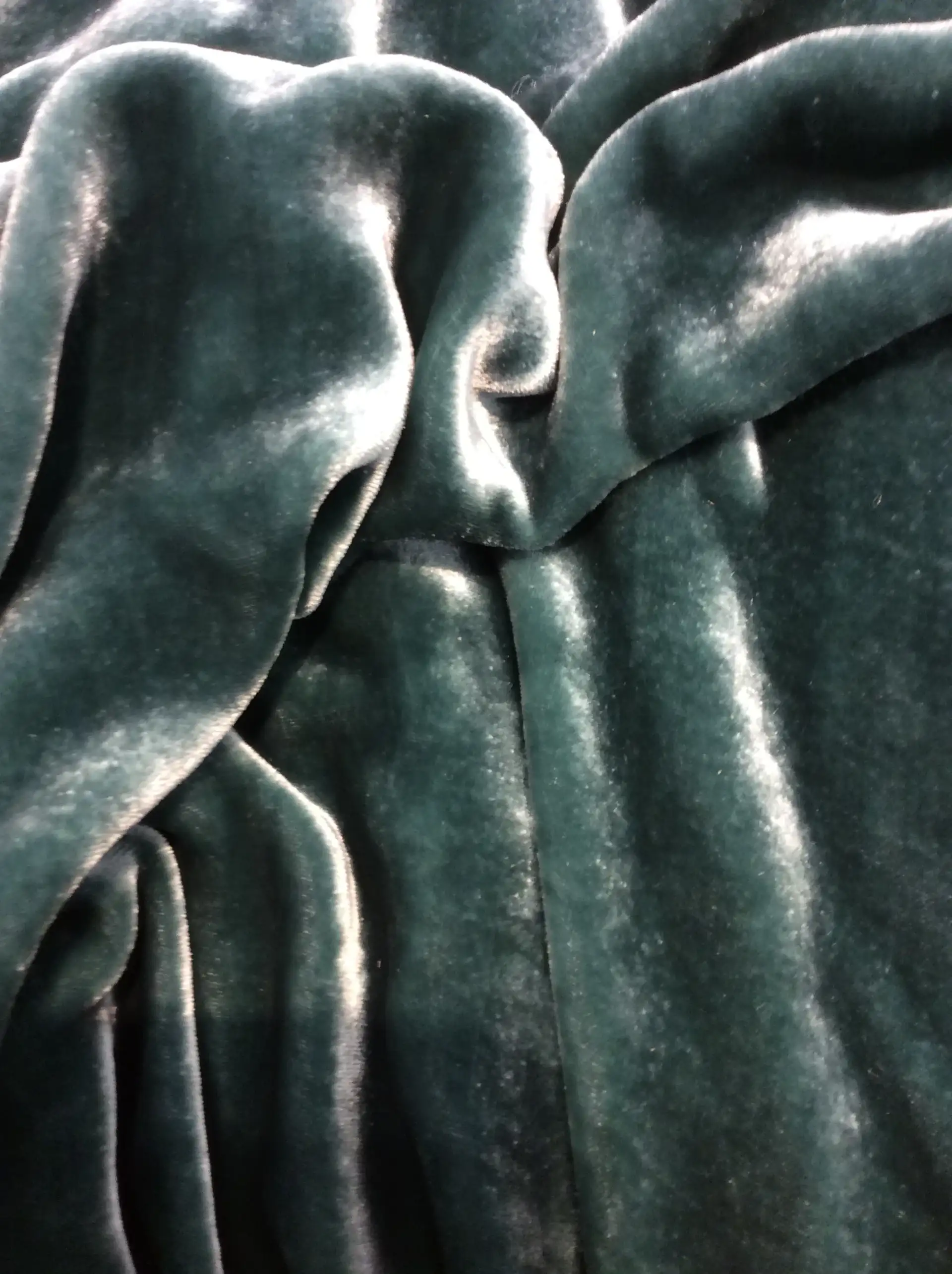 Silk and Rayon Velvet in Cedar