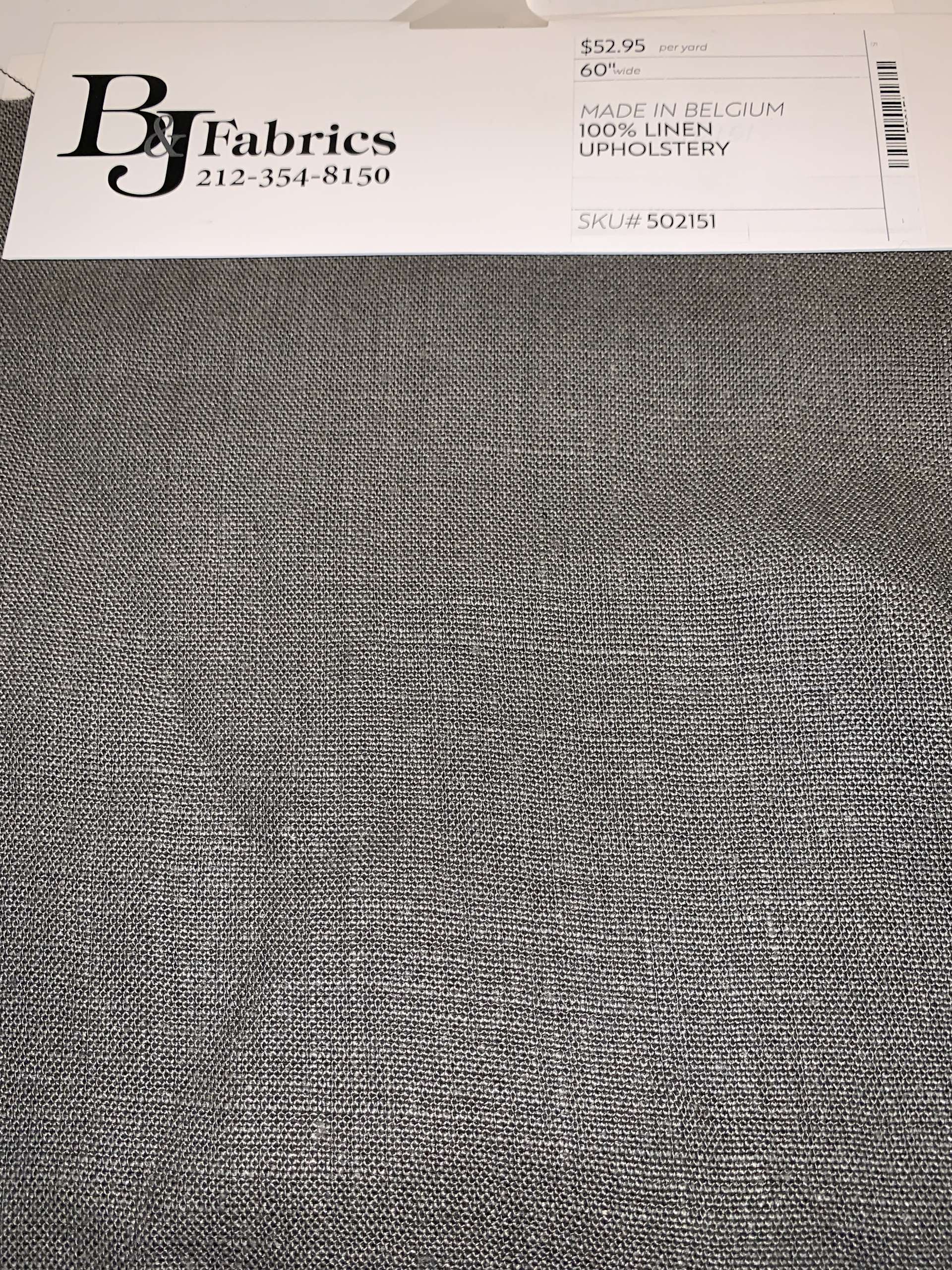 Belgian Upholstery Linen in Tin