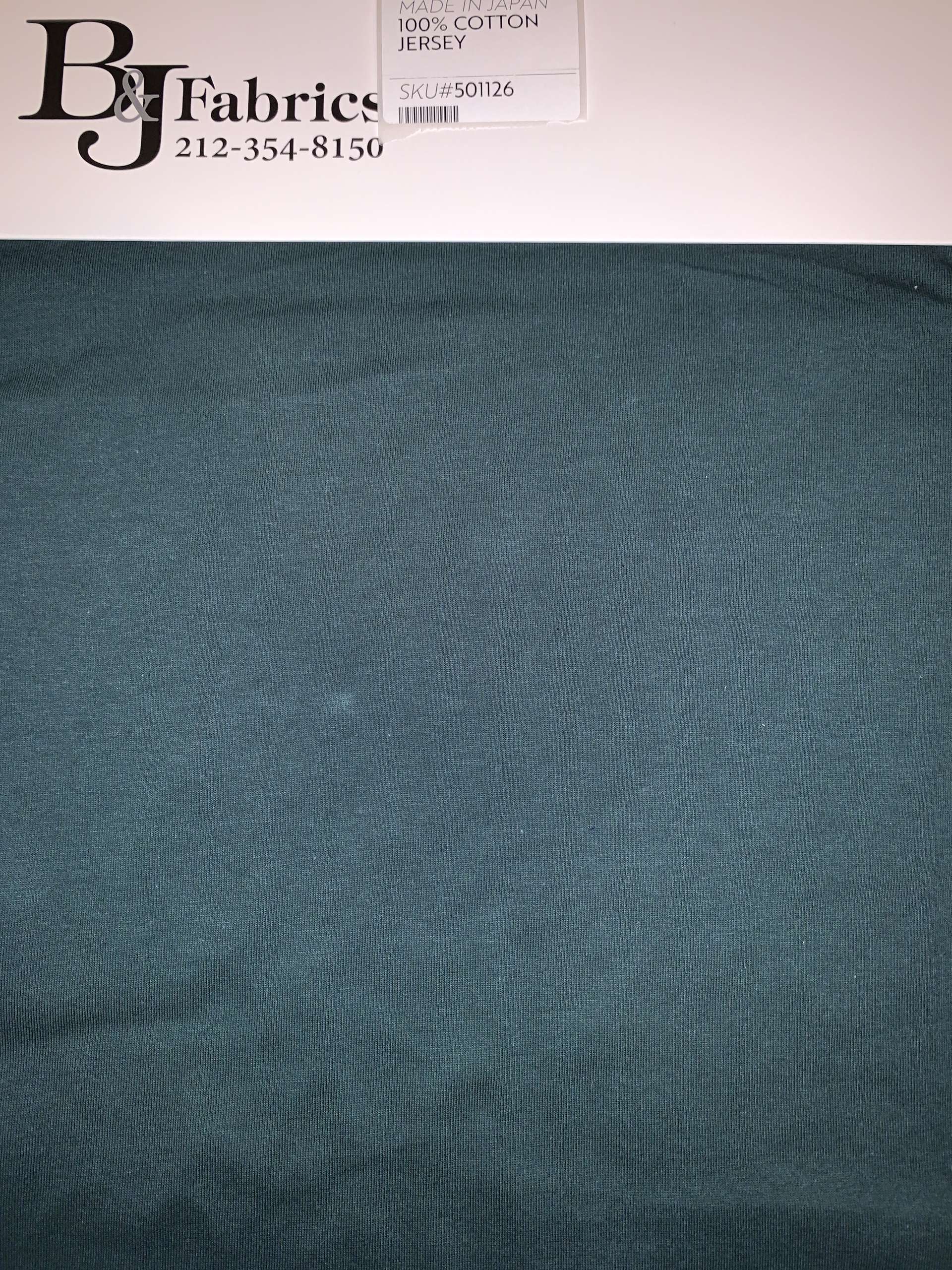 Japanese Cotton Jersey in Hunter Green