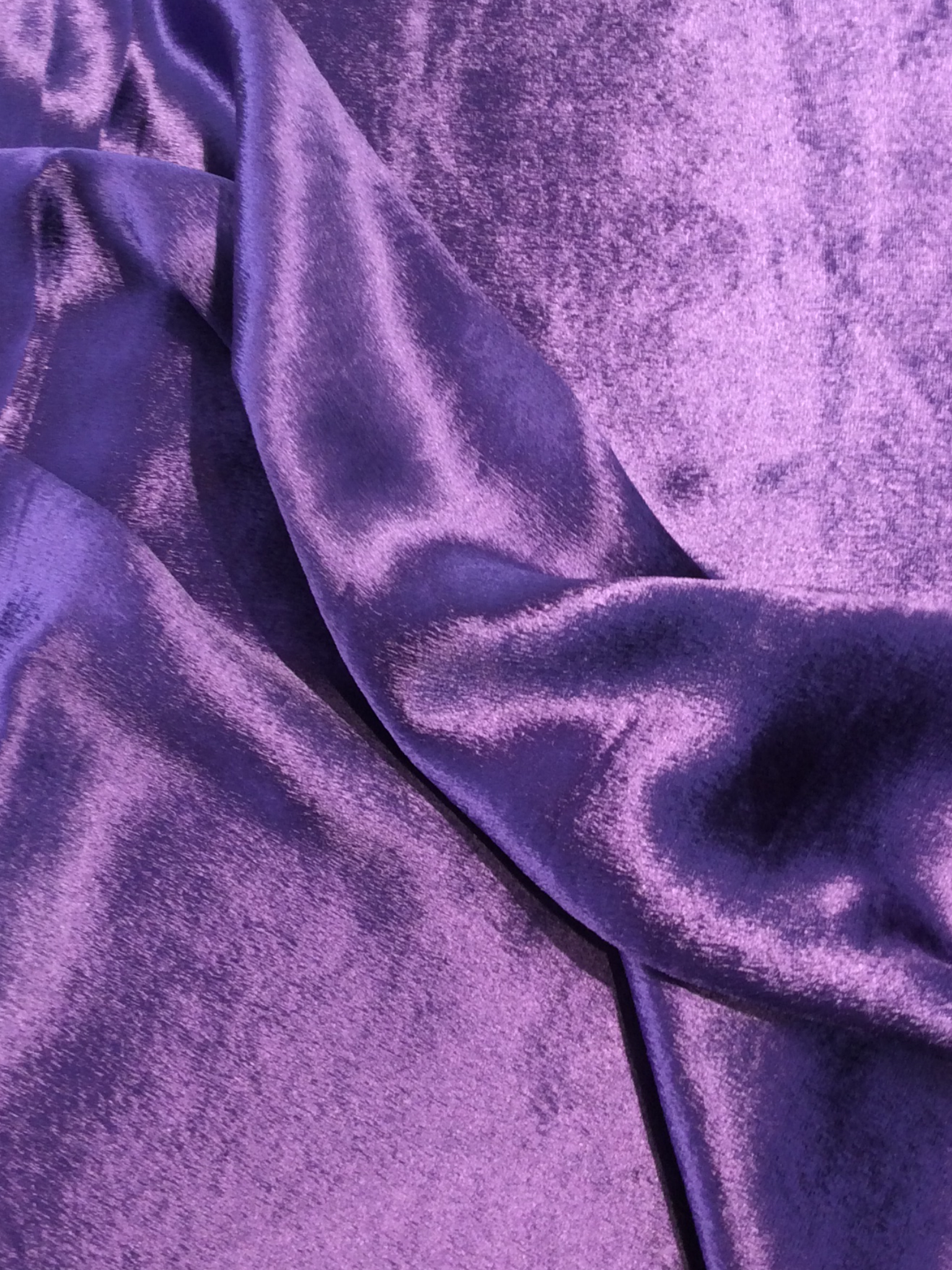 Silk and Rayon Panne' Velvet in Deep Purple