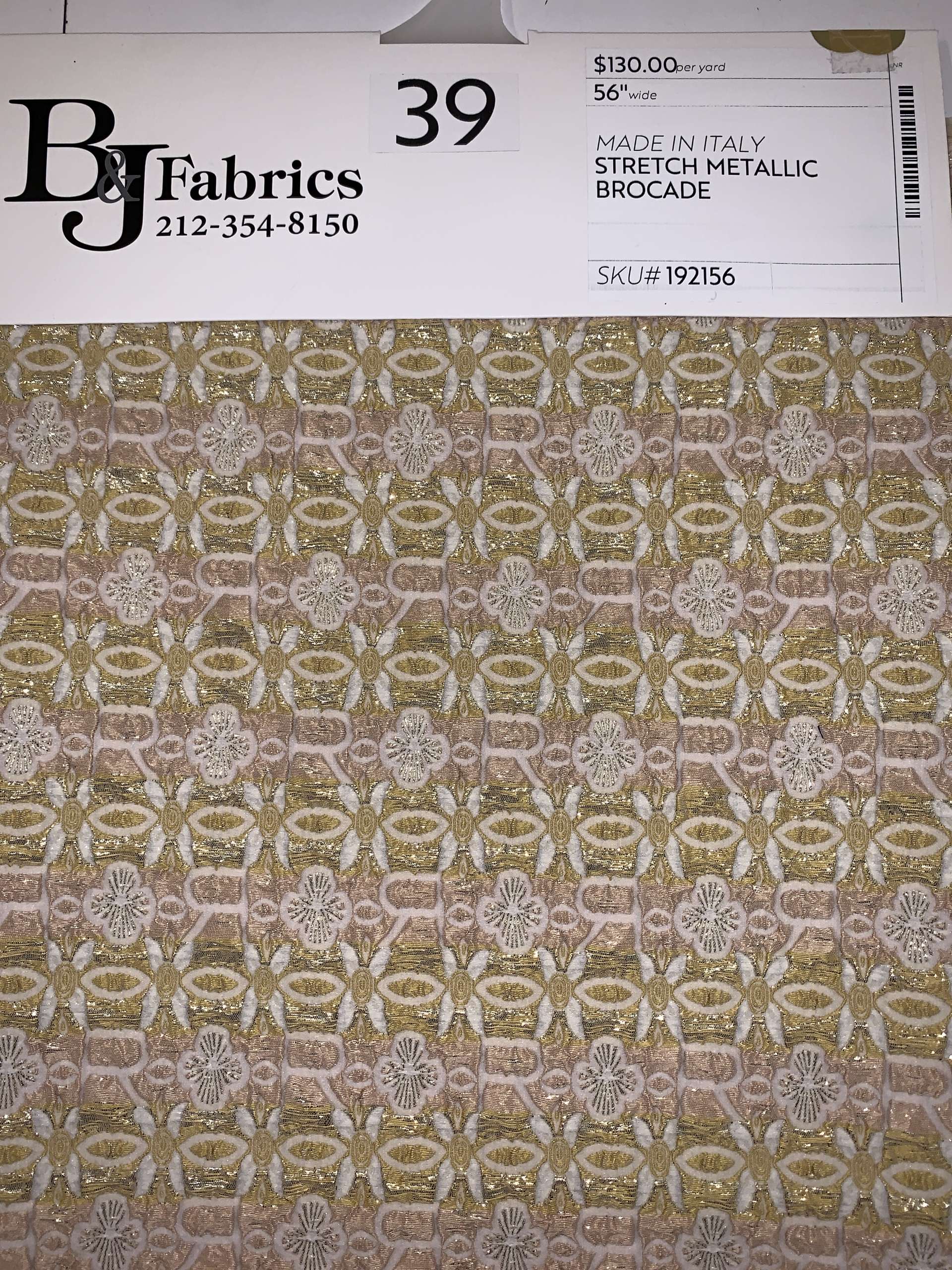 MADE IN ITALY STRETCH METALLIC BROCADE