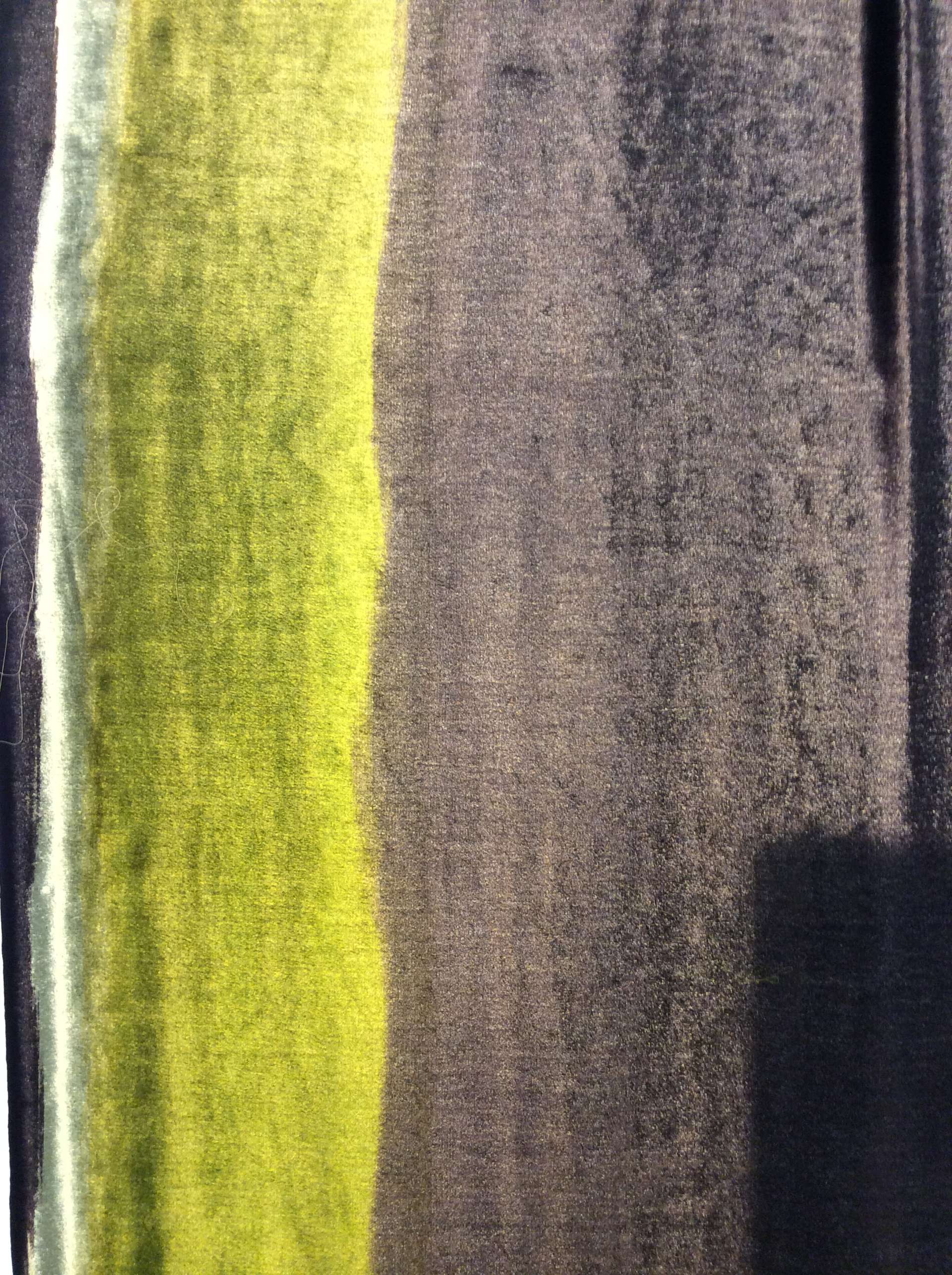 Silk and Rayon Printed Panne' Panel