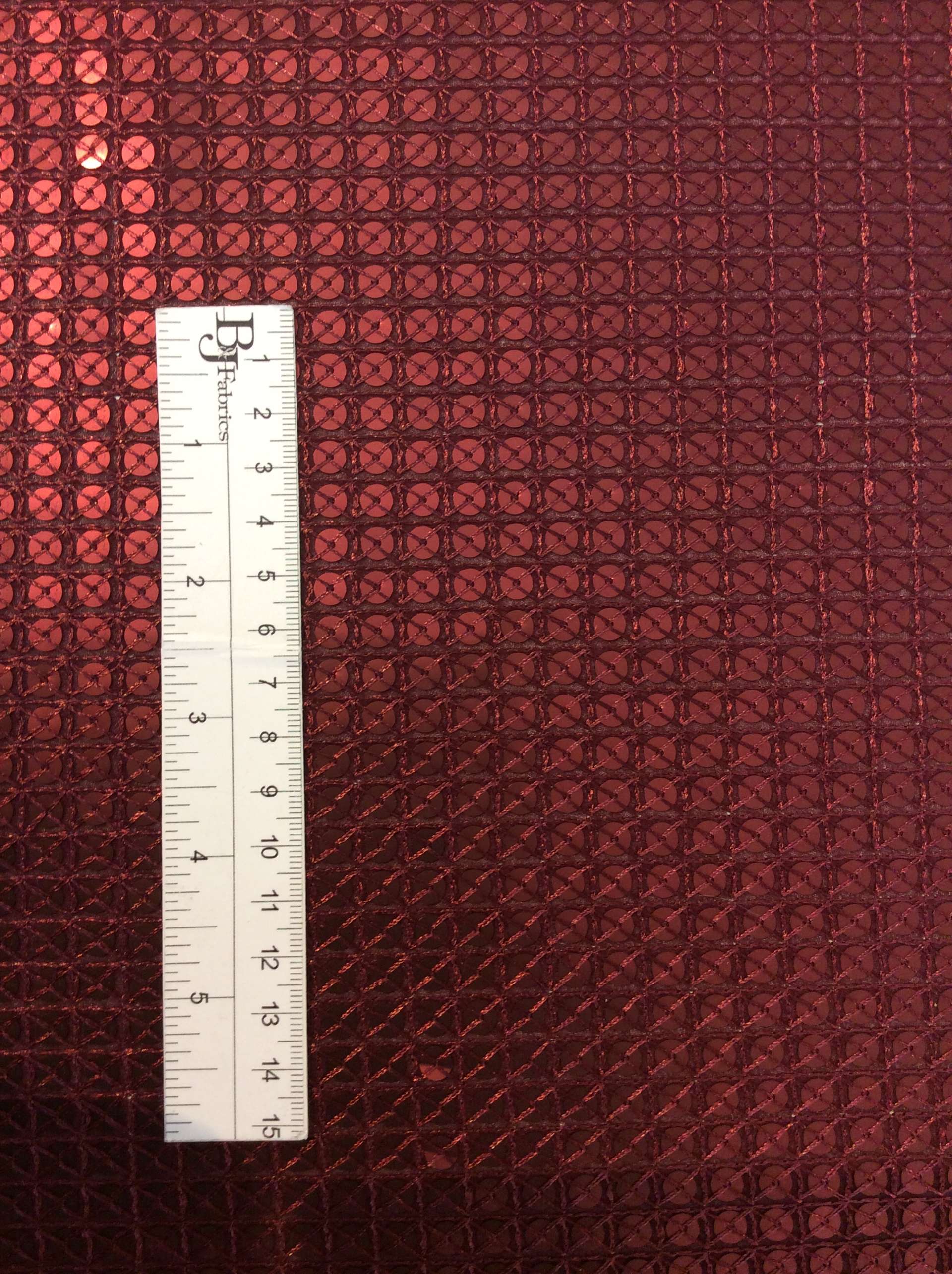 Matte Sequins on Polyester Chiffon in Wine