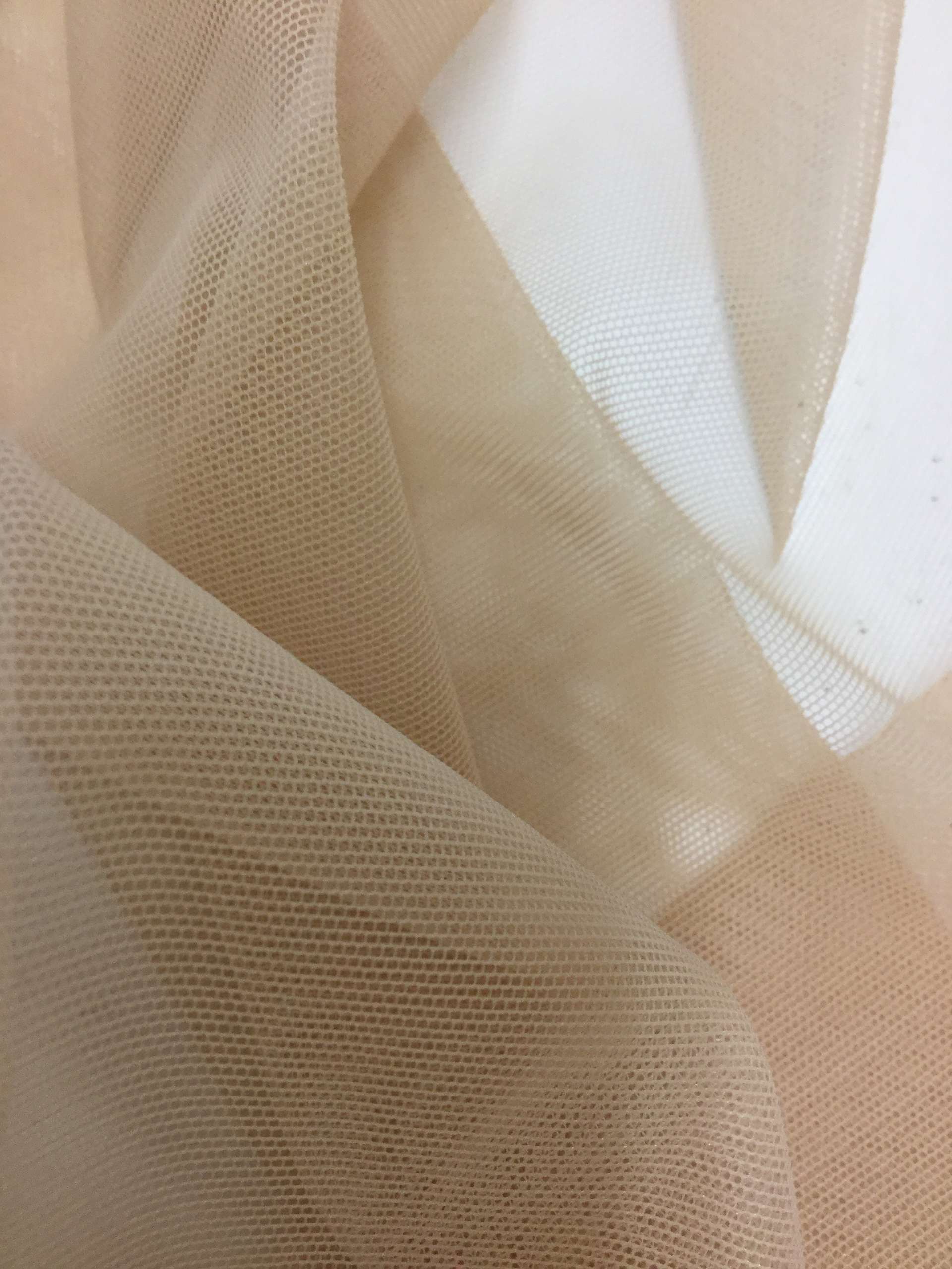 Italian Stretch Nylon Illusion in Carne