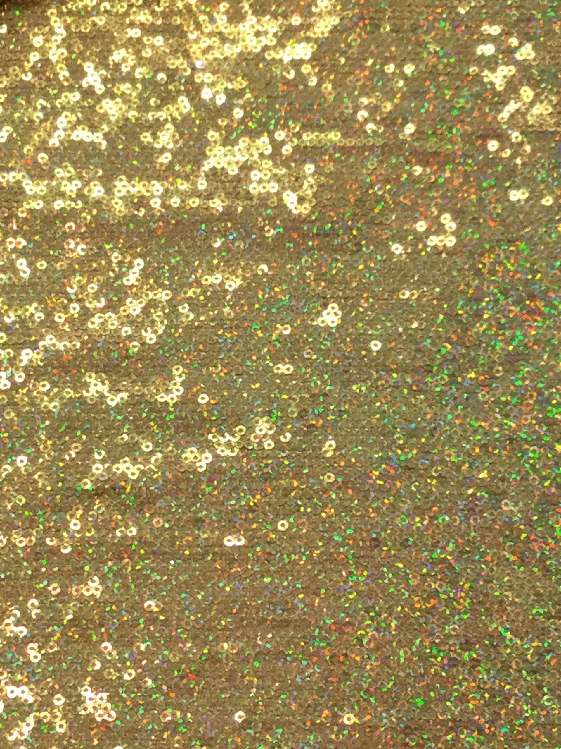 Mini Hologram Sequins on Polyester Jersey