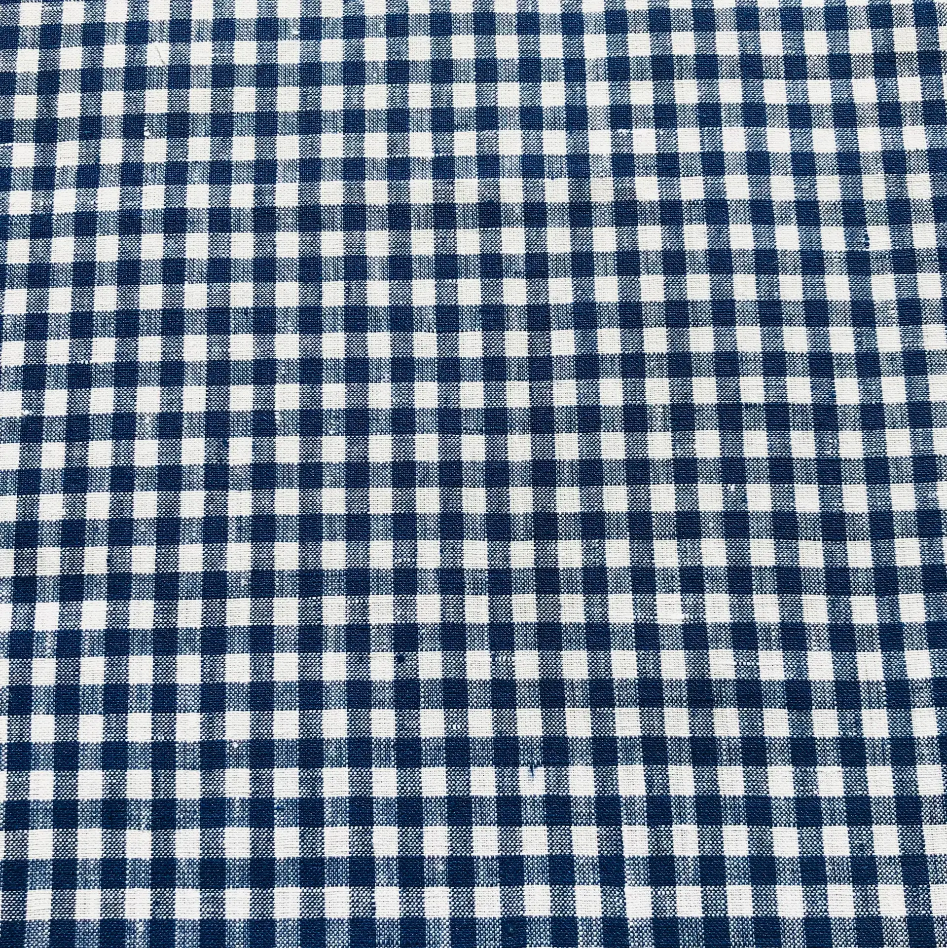 Linen Woven Gingham in Navy