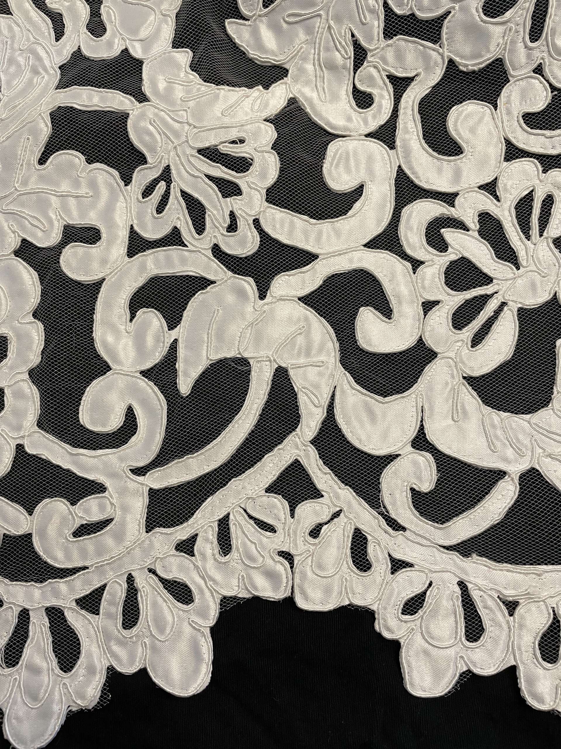Laser Cut Corded Polyester Satin