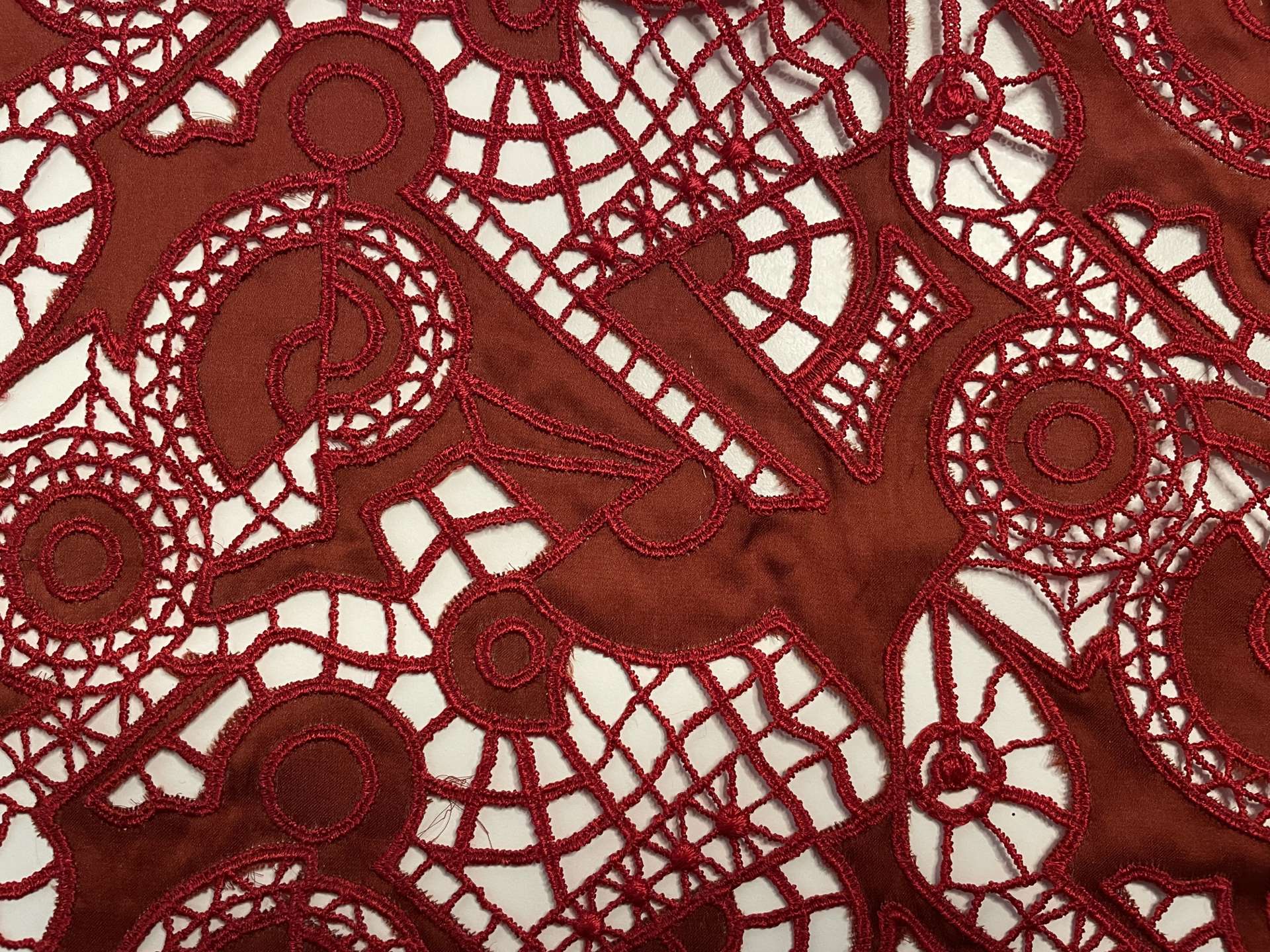 Embroidered Silk Cutout 