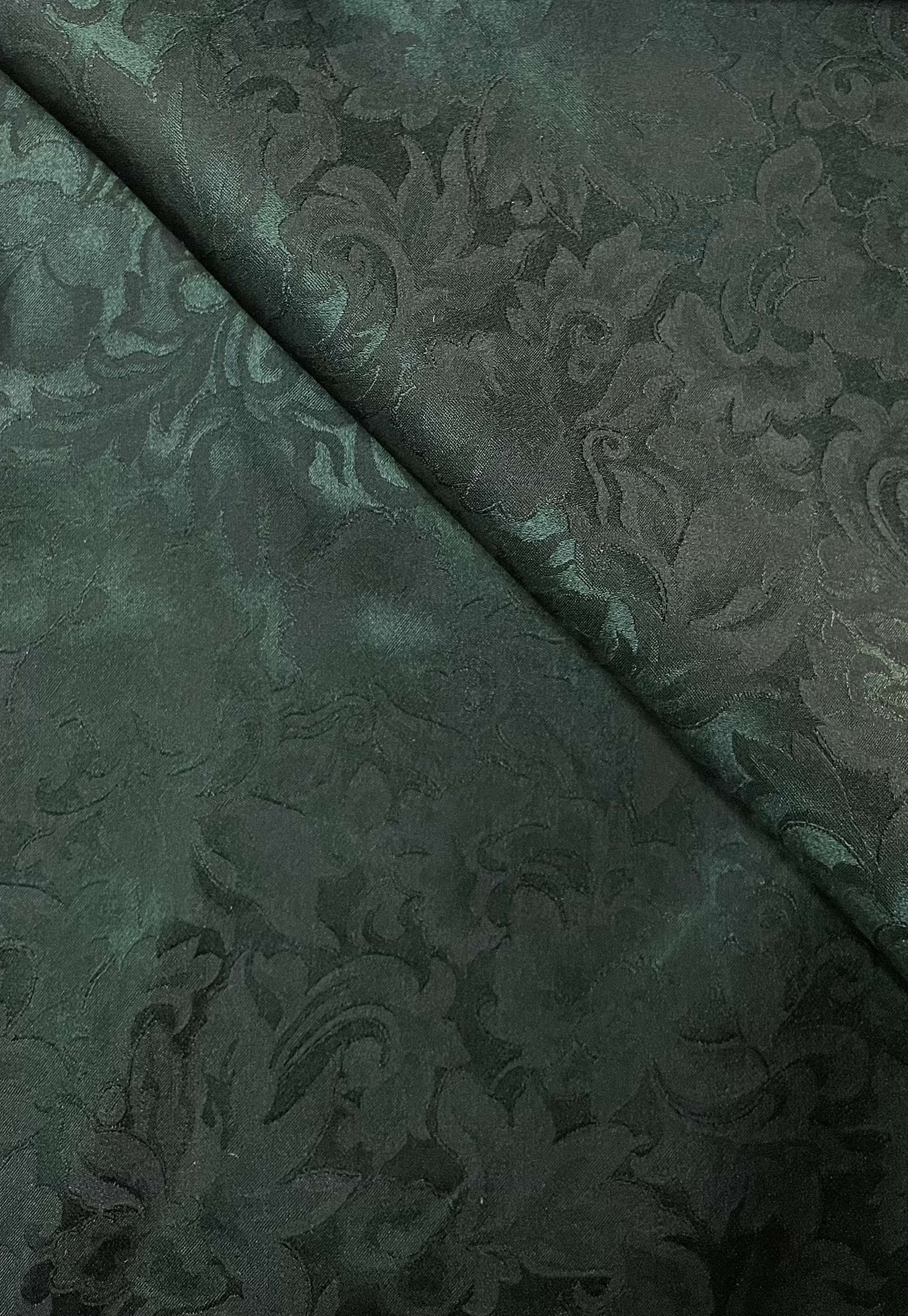 Silk Jacquard in Deep Emerald