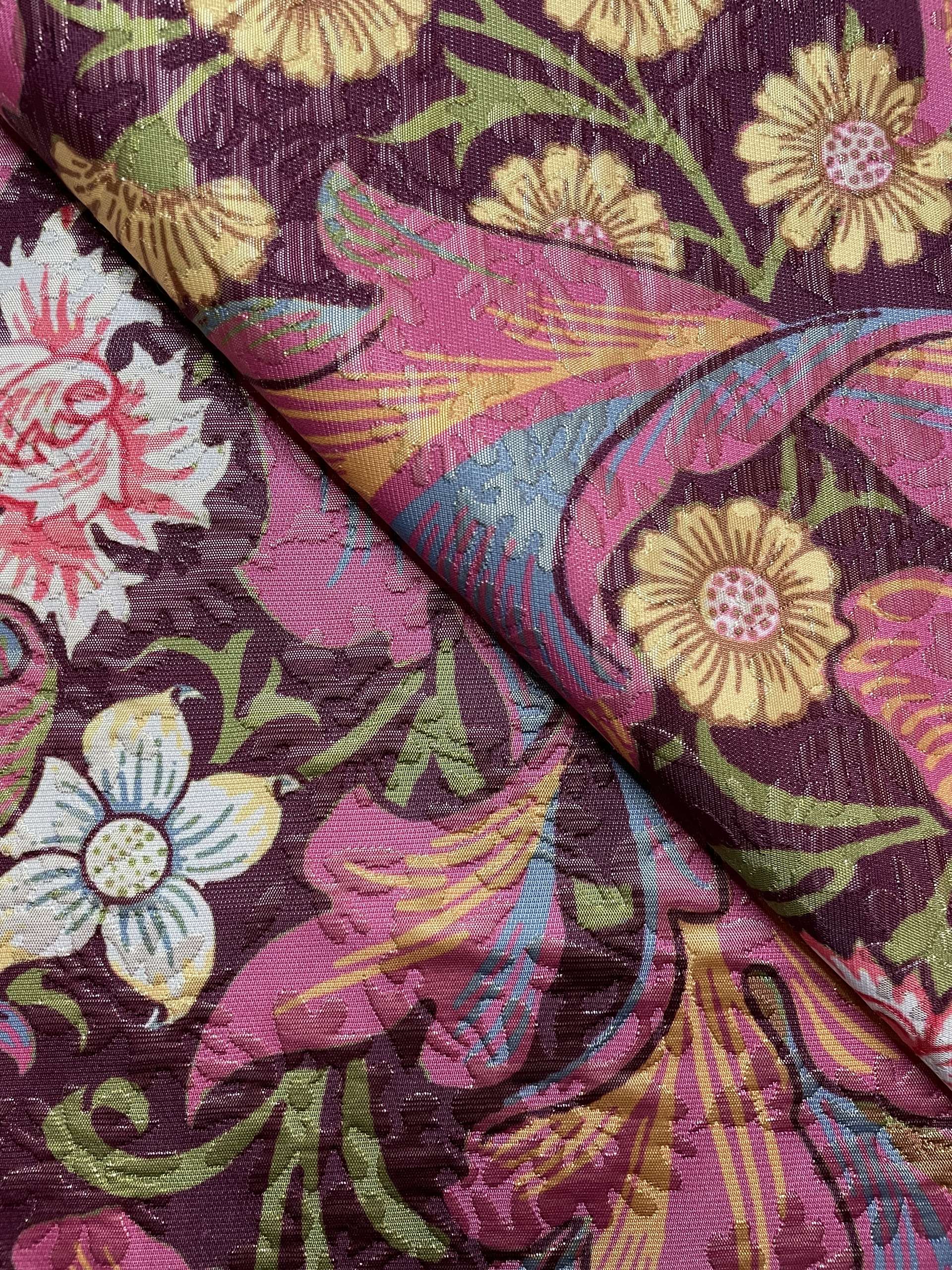 Printed Metallic Brocade