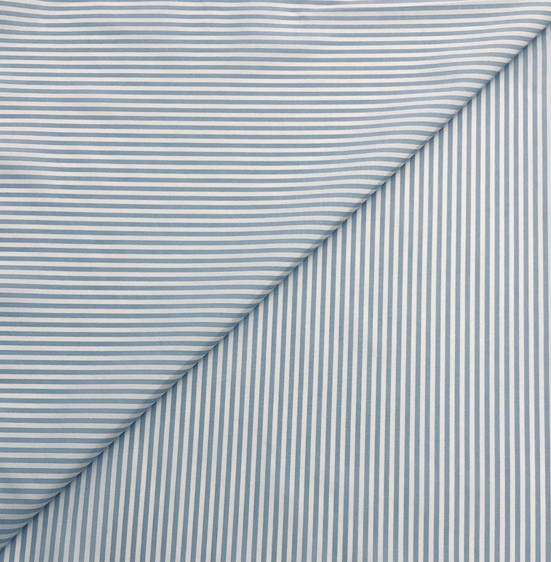 Pima Cotton Stripe in Sky