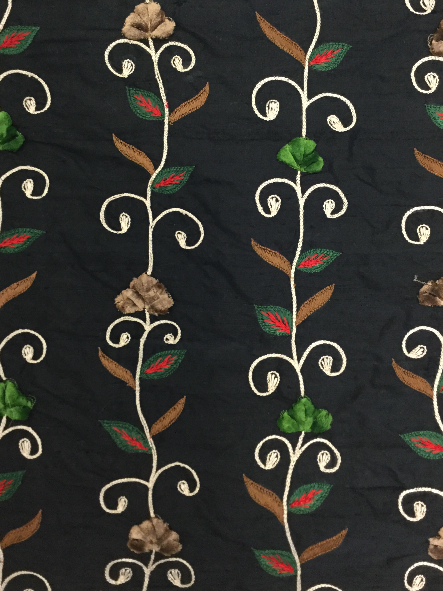 Embroidered Silk Shantung
