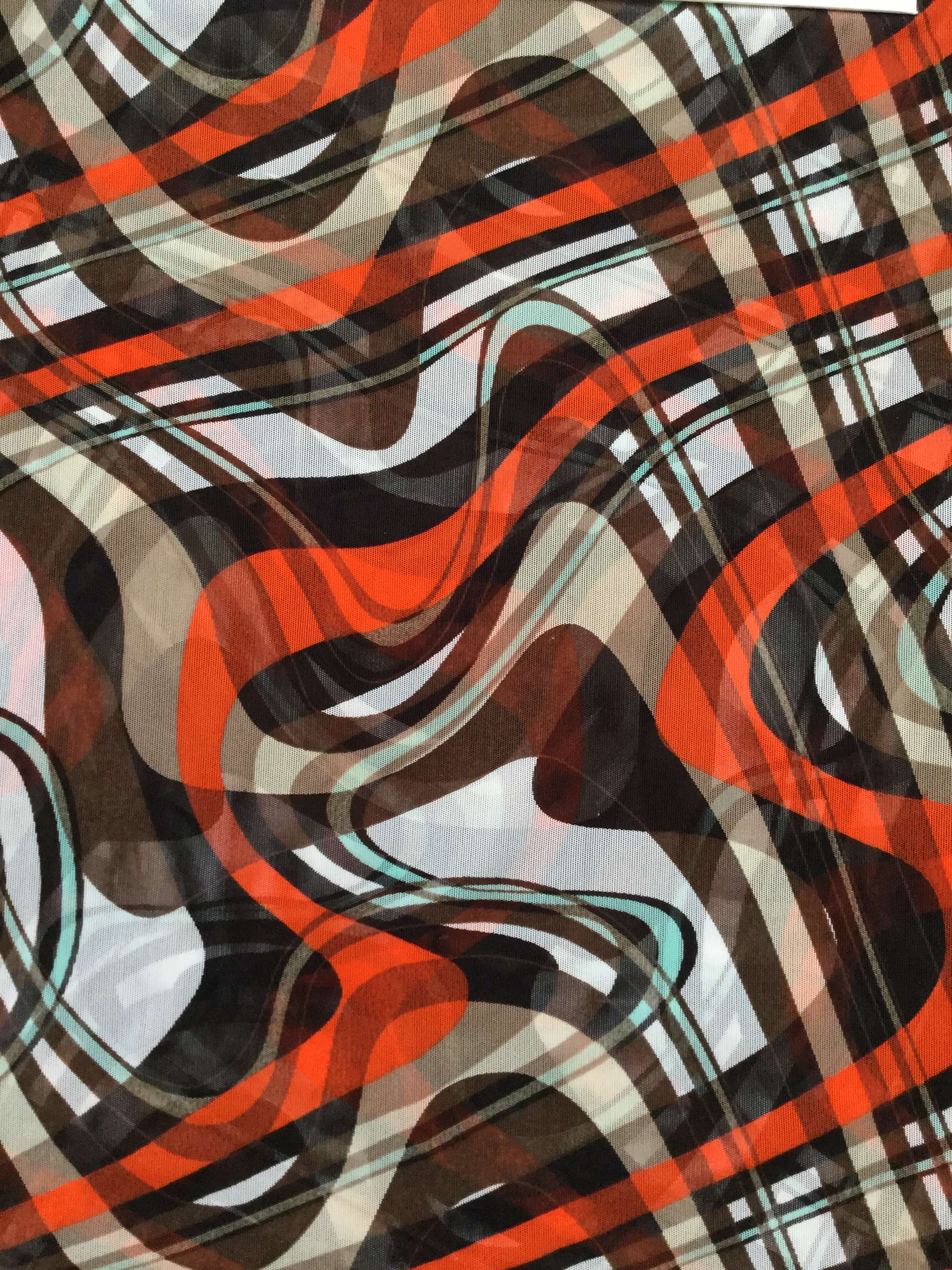 Printed Stretch Nylon Tulle