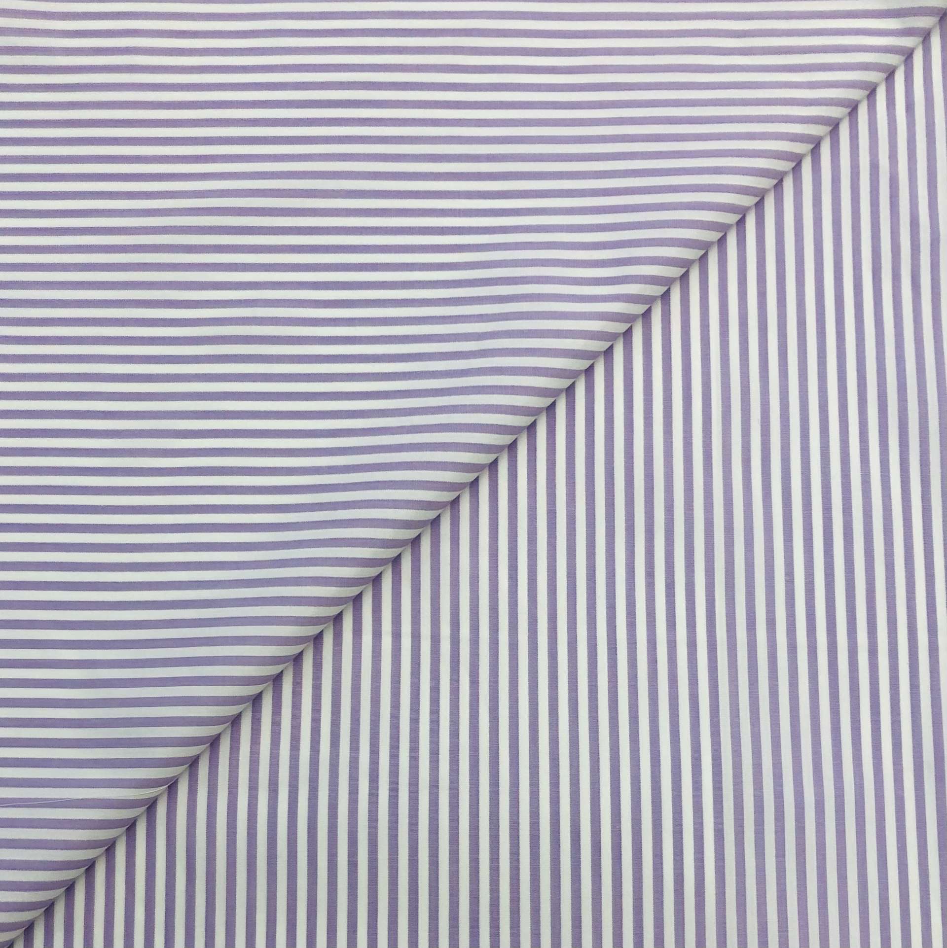 Pima Cotton Shirting Stripe in Lilac
