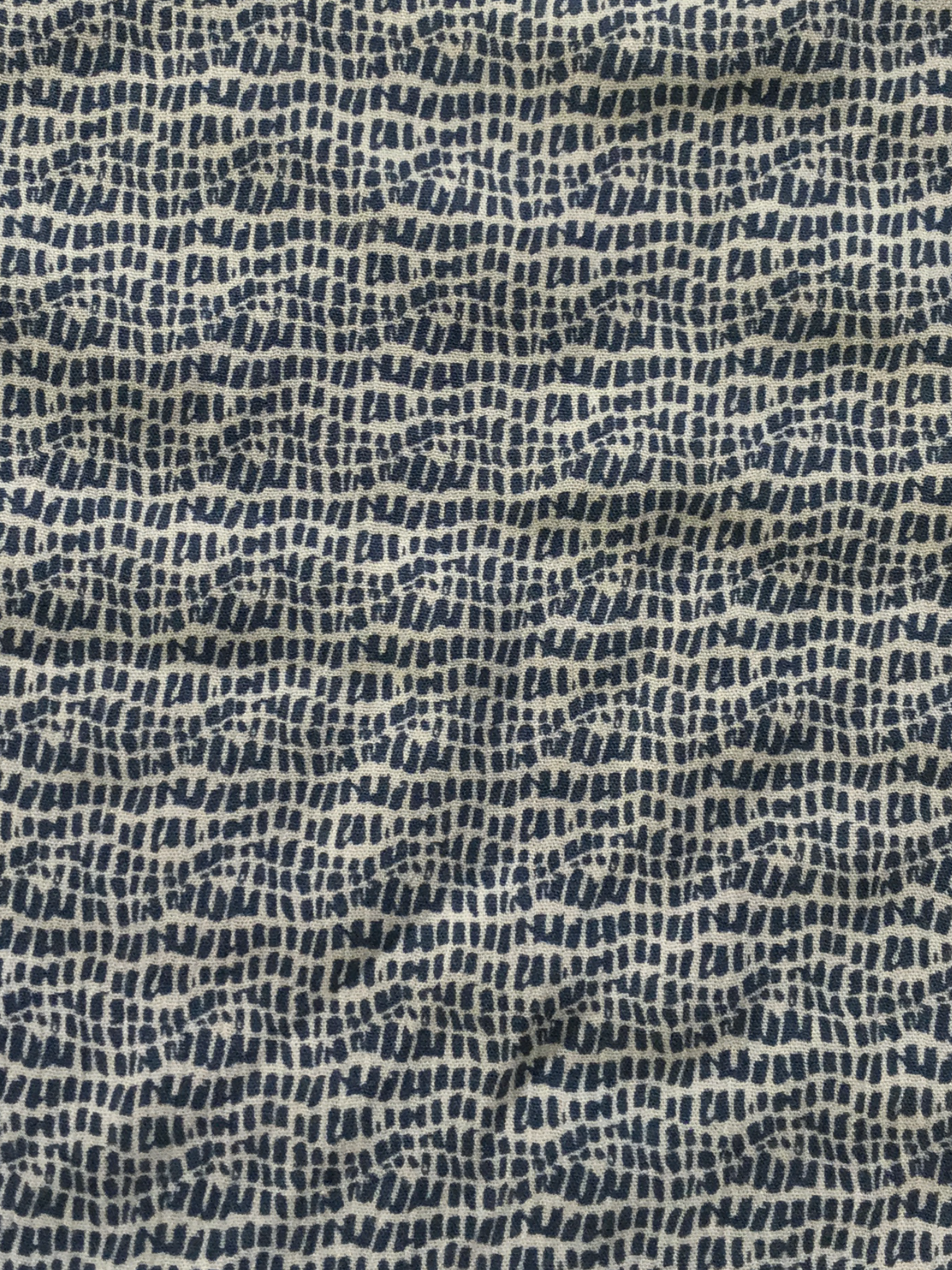 Rayon Crinkled Print in BLUE