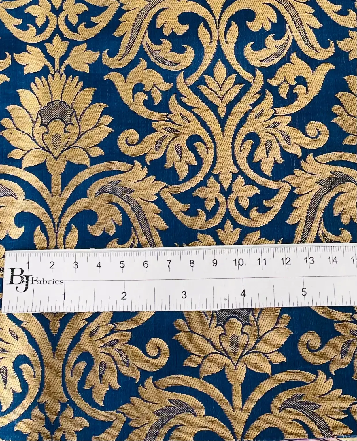 Metallic Brocade in Royal and Gold