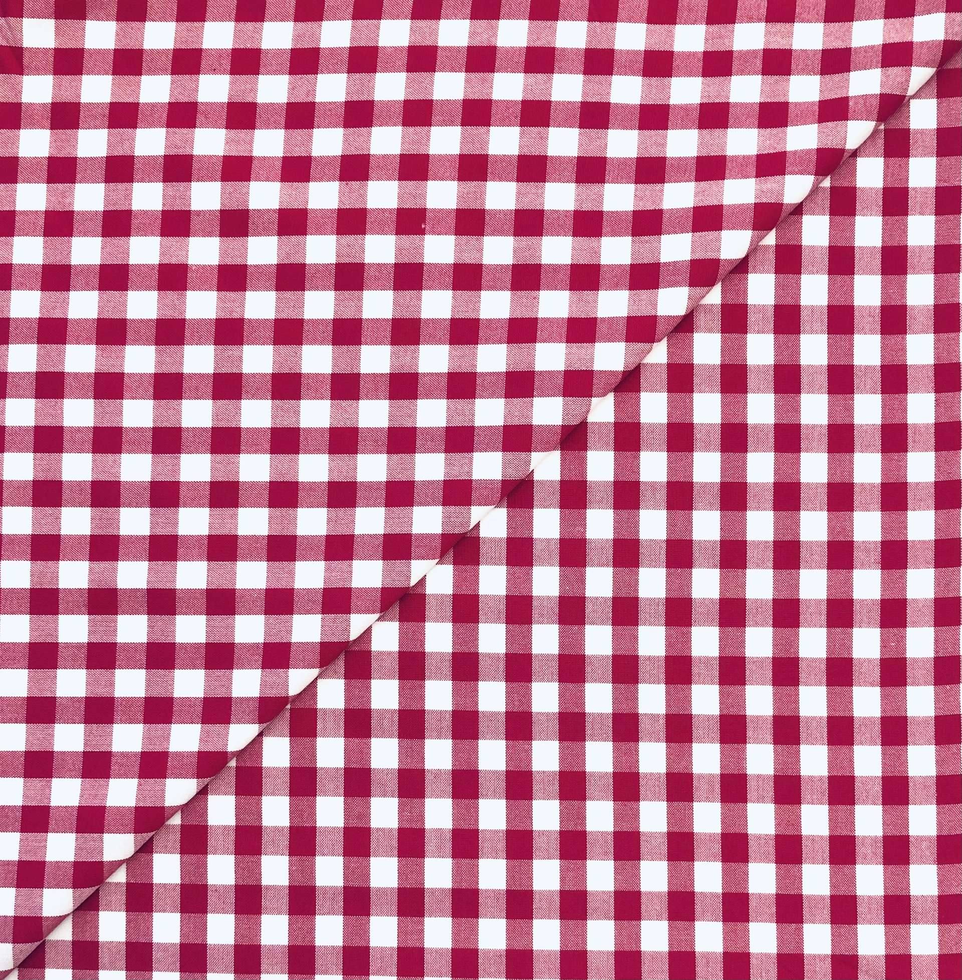 Cotton Check in Pomegranate