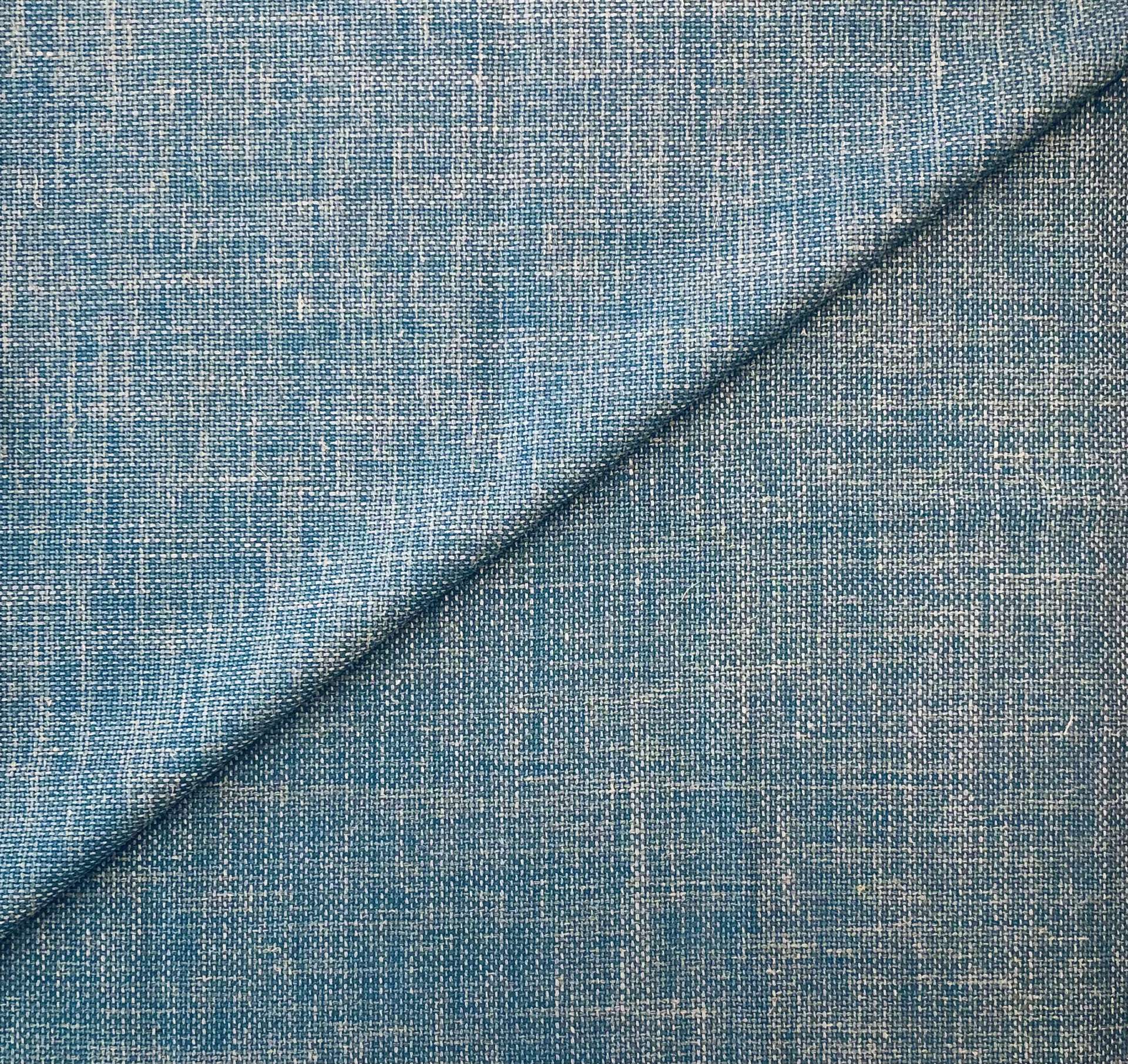 Italian Wool Silk Linen Basketweave in Steel
