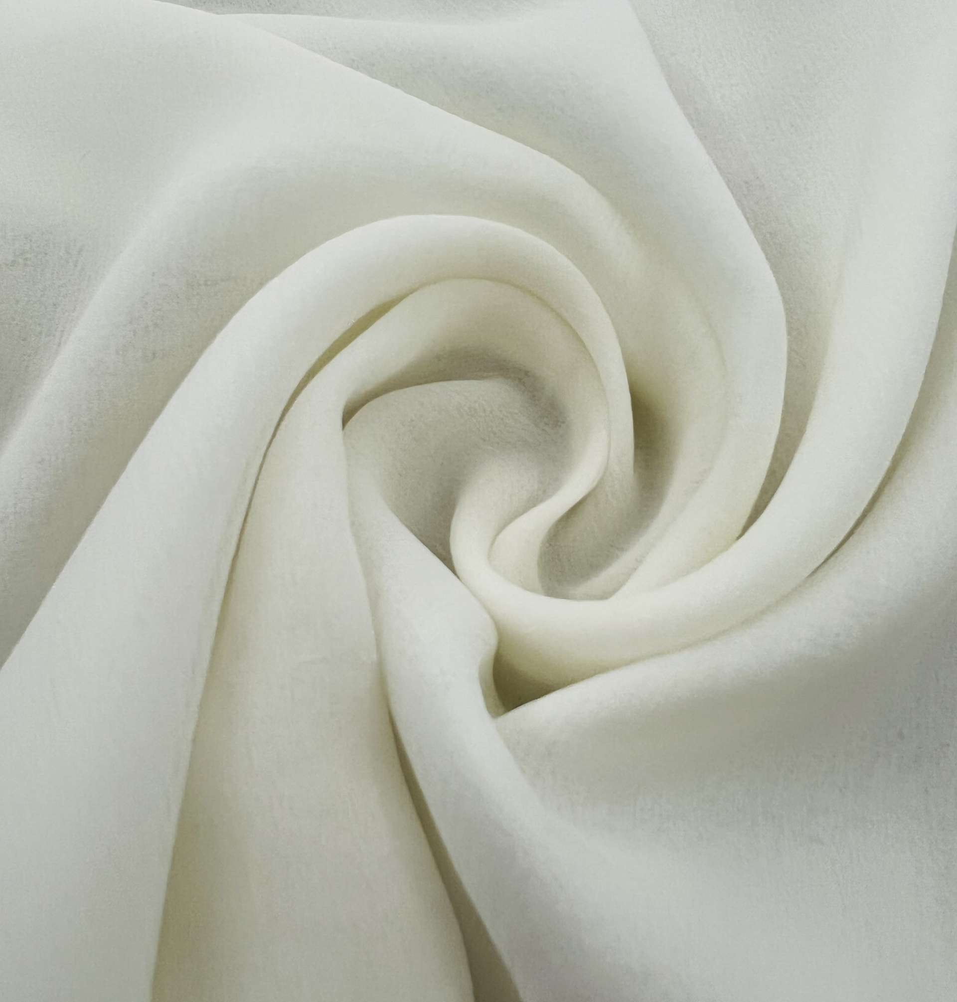 MADE IN FRANCE PURE SILK CHIFFON In Light Ivory