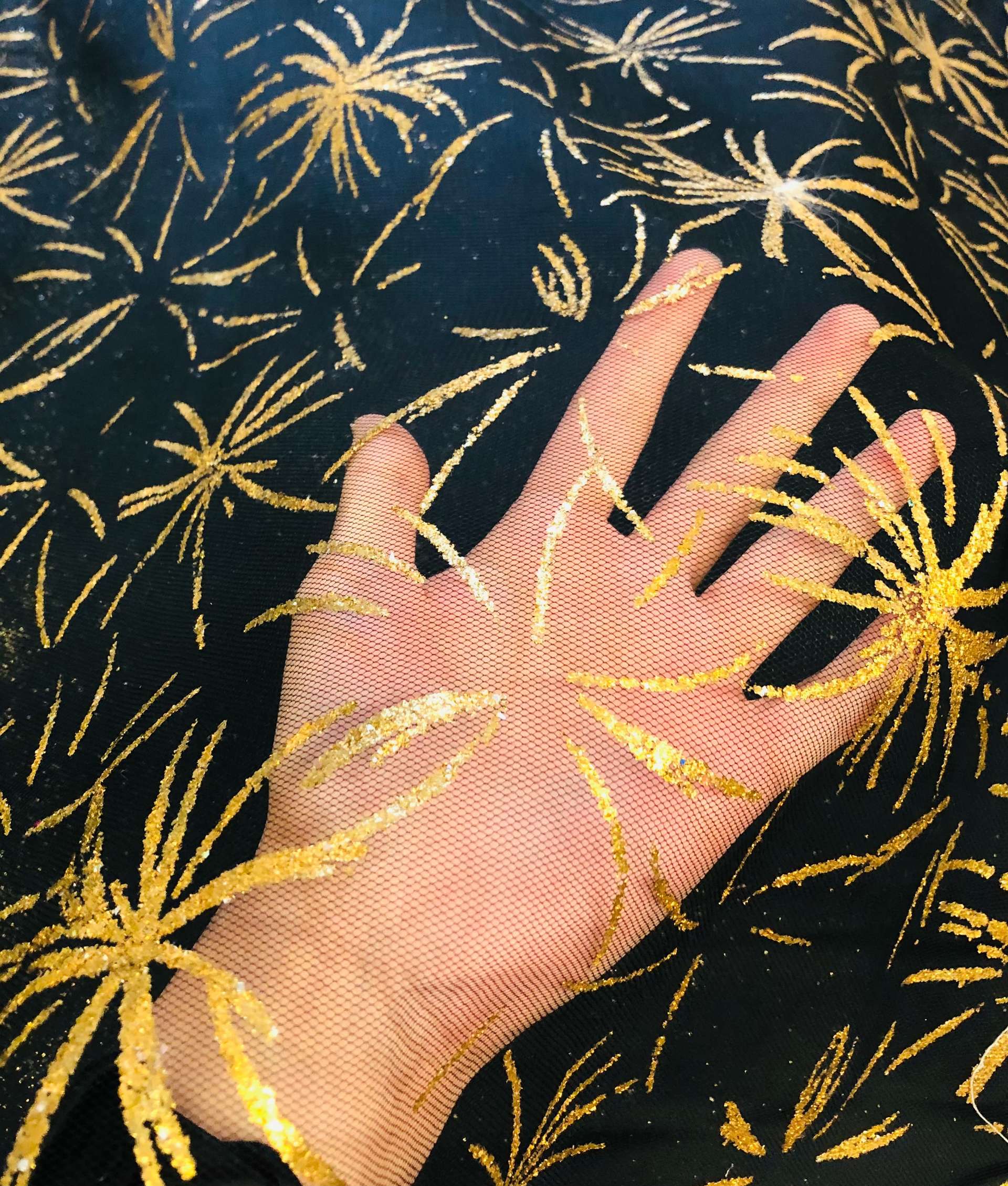 Made in France Metallic Printed Tulle