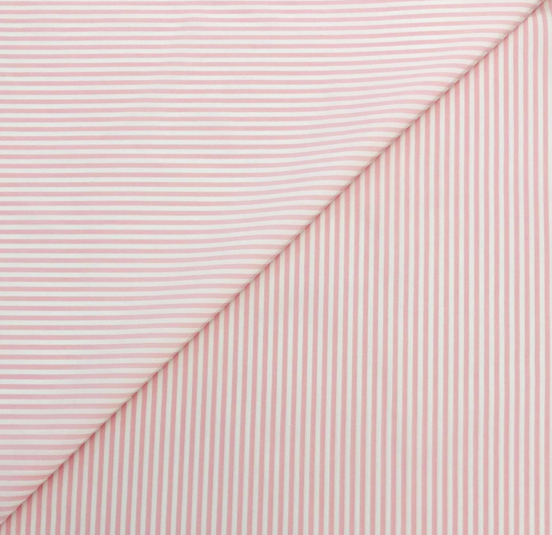 Cotton Stripe in Baby Pink