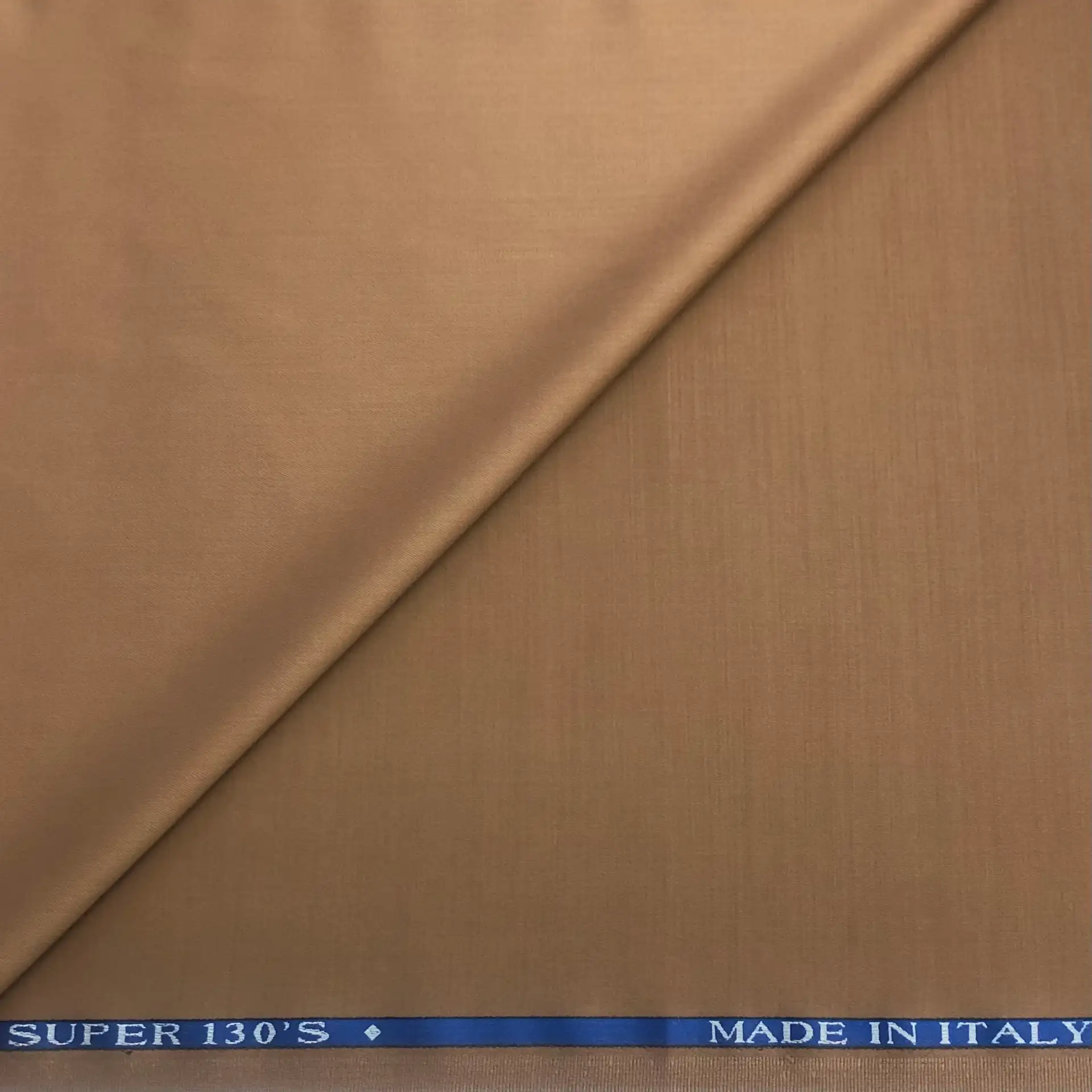 Italian Super 130s Wool Satin Faille in Cammello