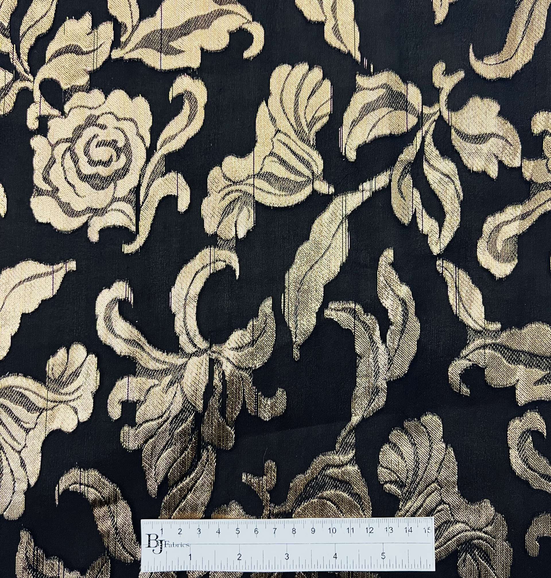 Silk Chiffon with Metallic Fil Coupé Flowers On Charcoal ground