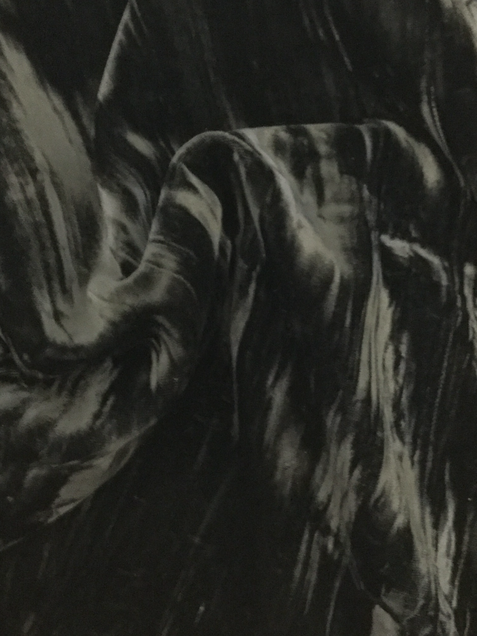 Crushed Rayon Velvet in Black