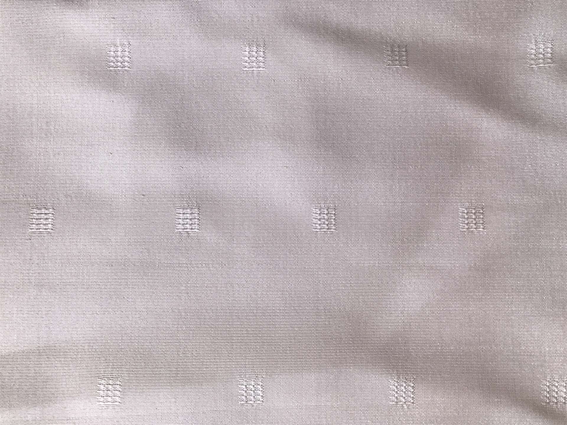 blush silk faille with small jacquard squares