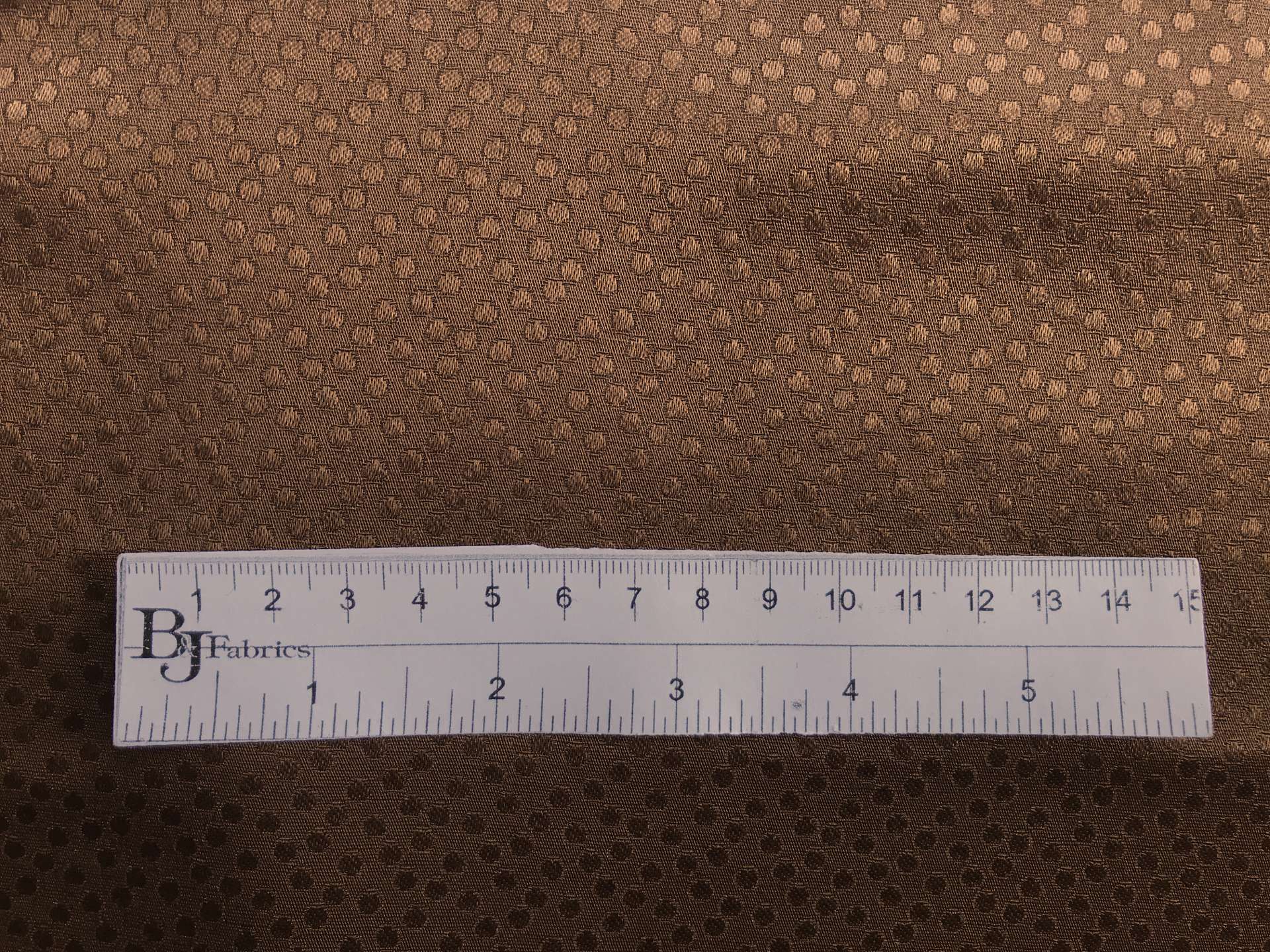 Brown Silk and Wool Crepe with Small Dots Pattern