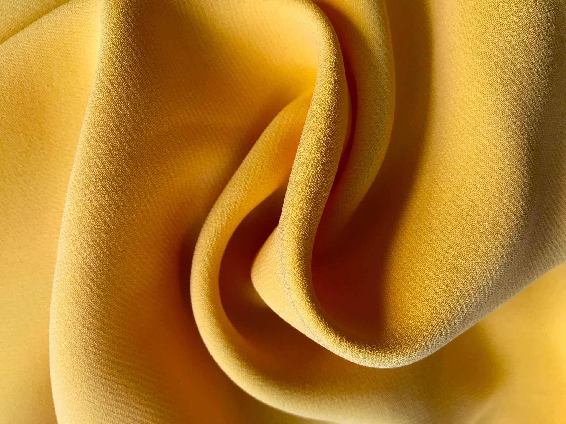 yellow heavy silk georgette in a swirl