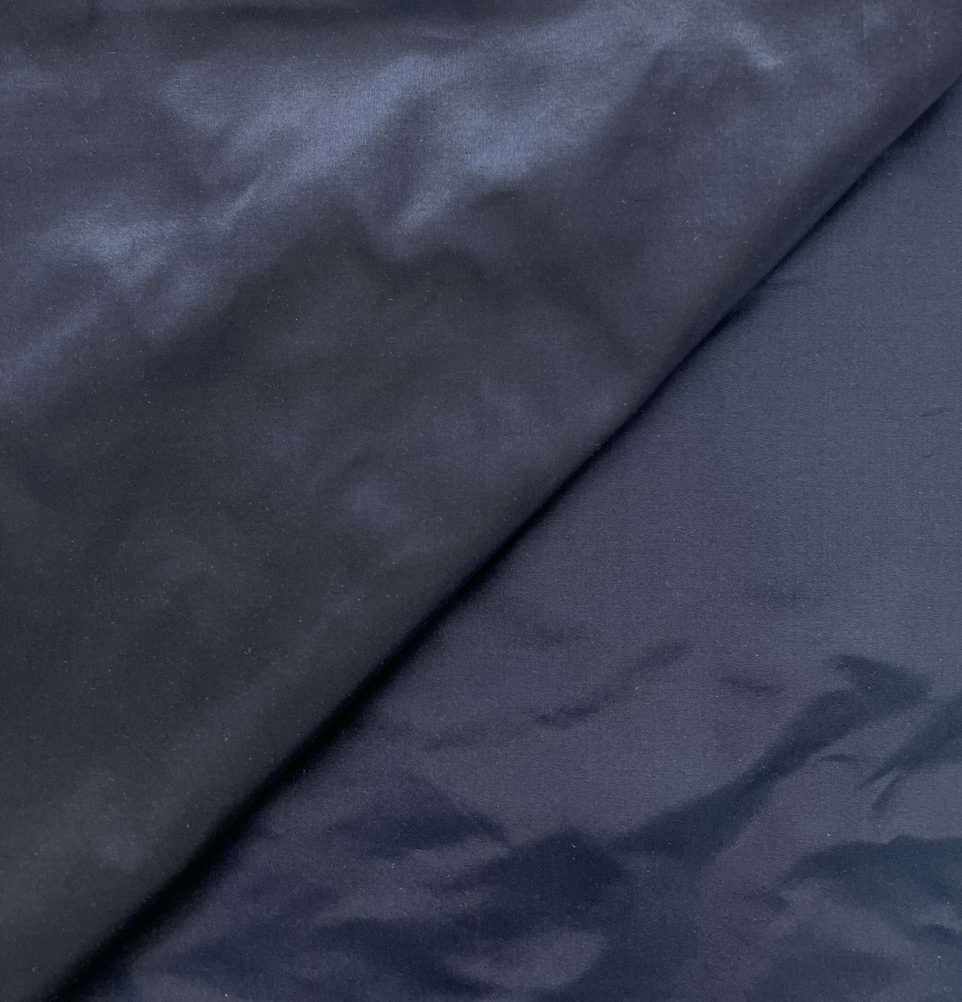Iridescent Silk Taffeta in Navy/Black