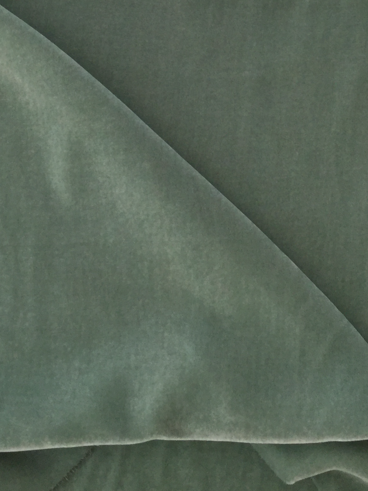 Silk and Rayon Velvet in Celadon