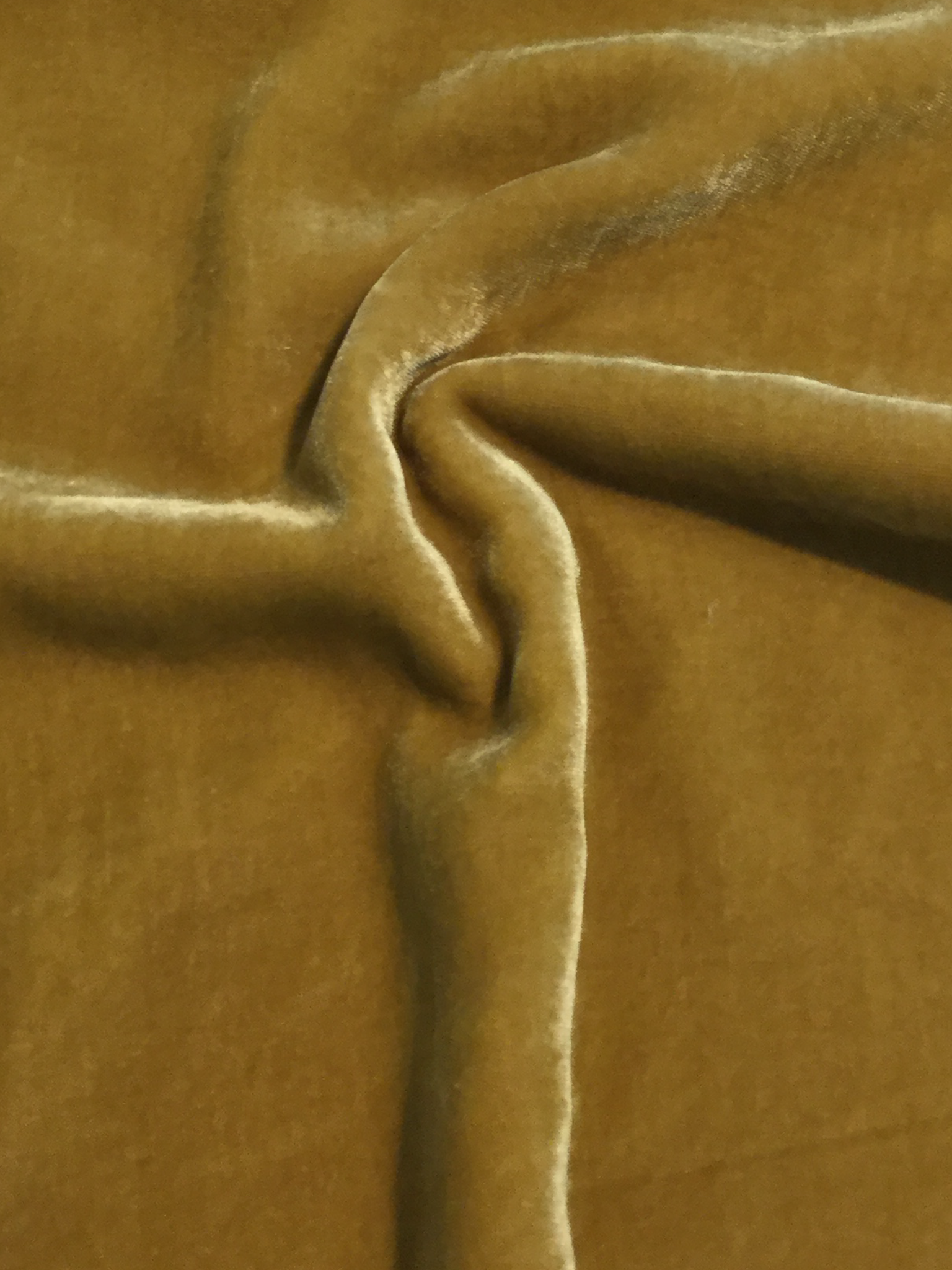 Silk and Rayon Velvet in Antique Gold