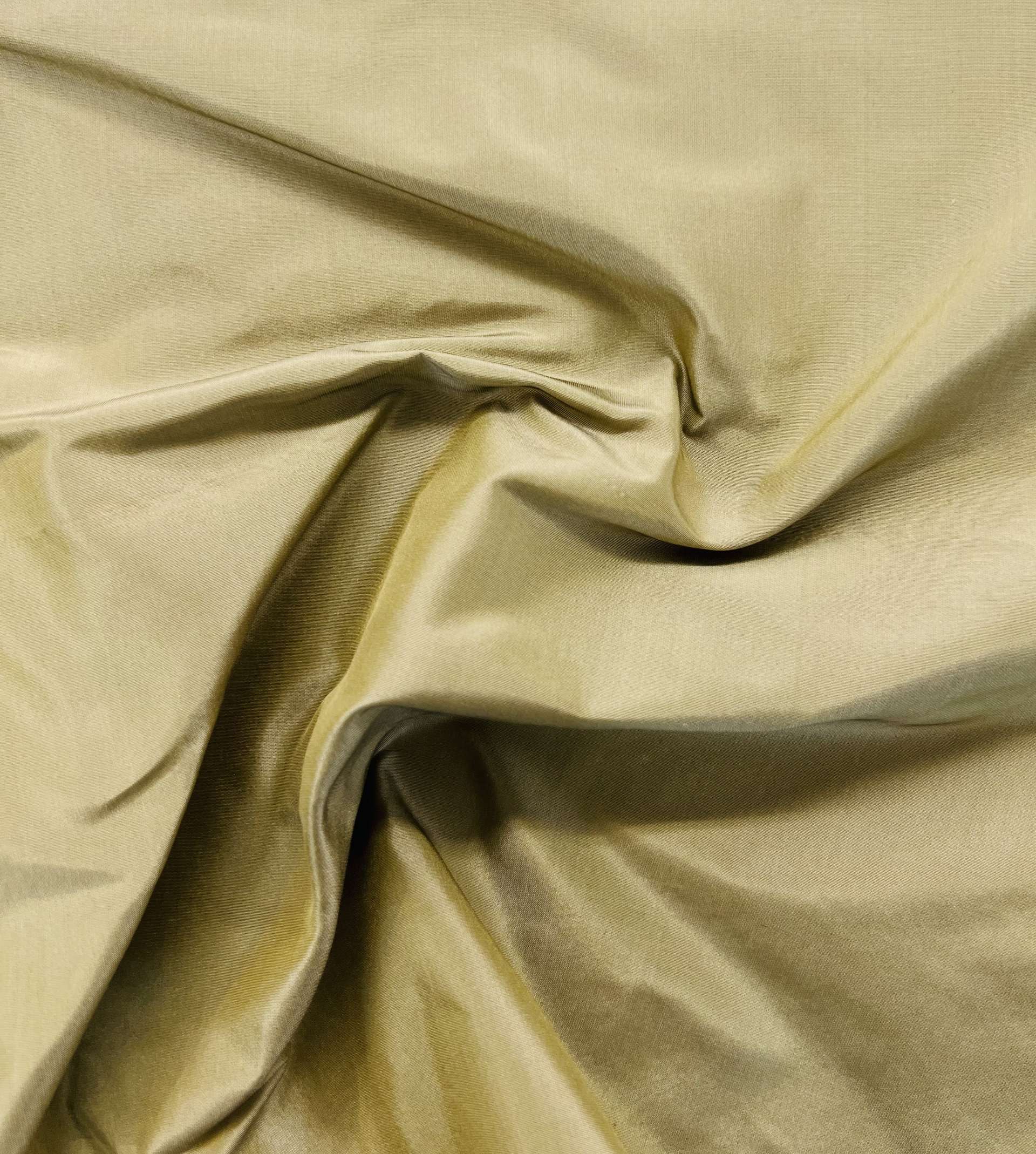Iridescent Silk Taffeta In Tan/White 