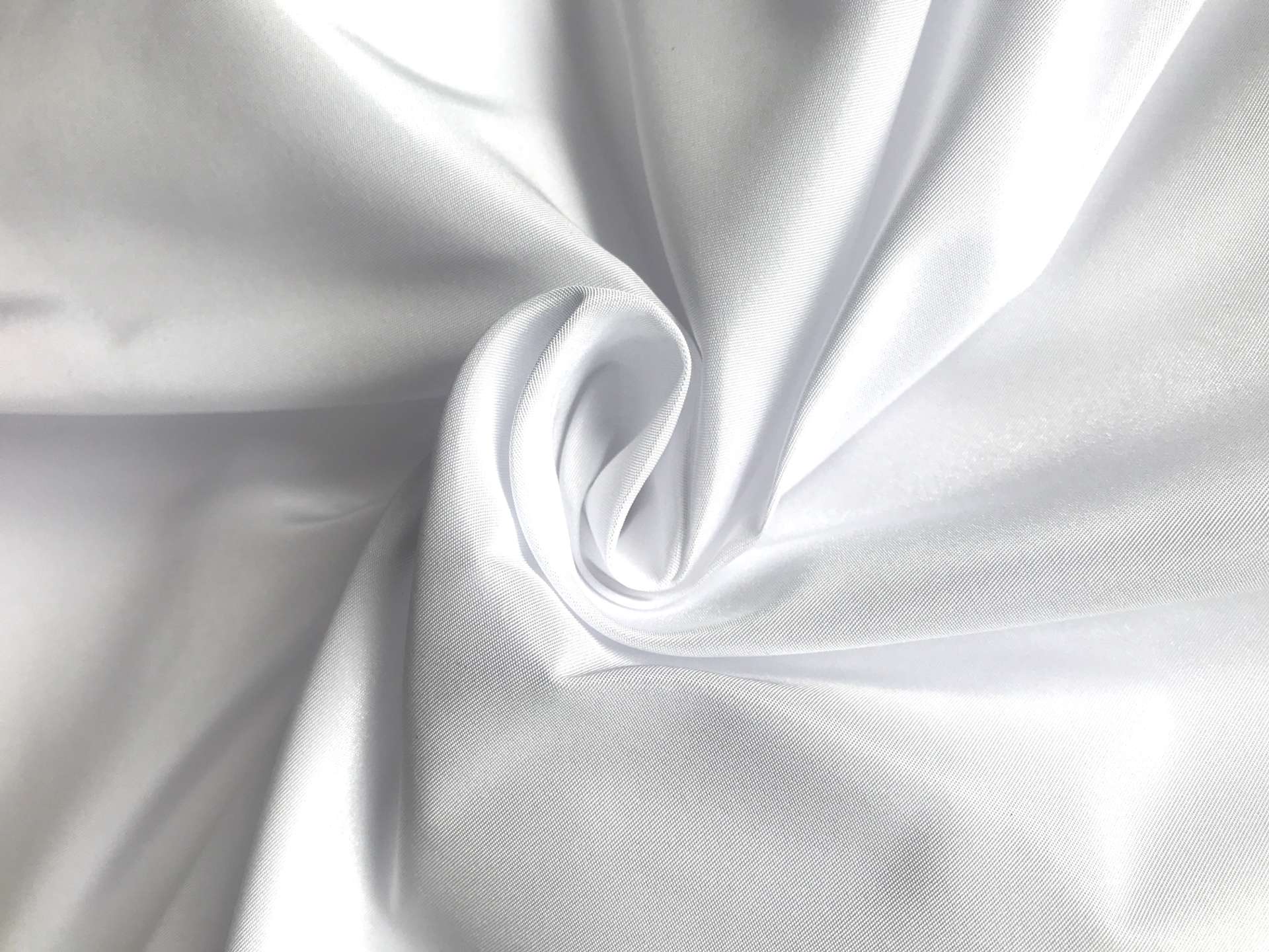 snow white poly taffeta in swirl