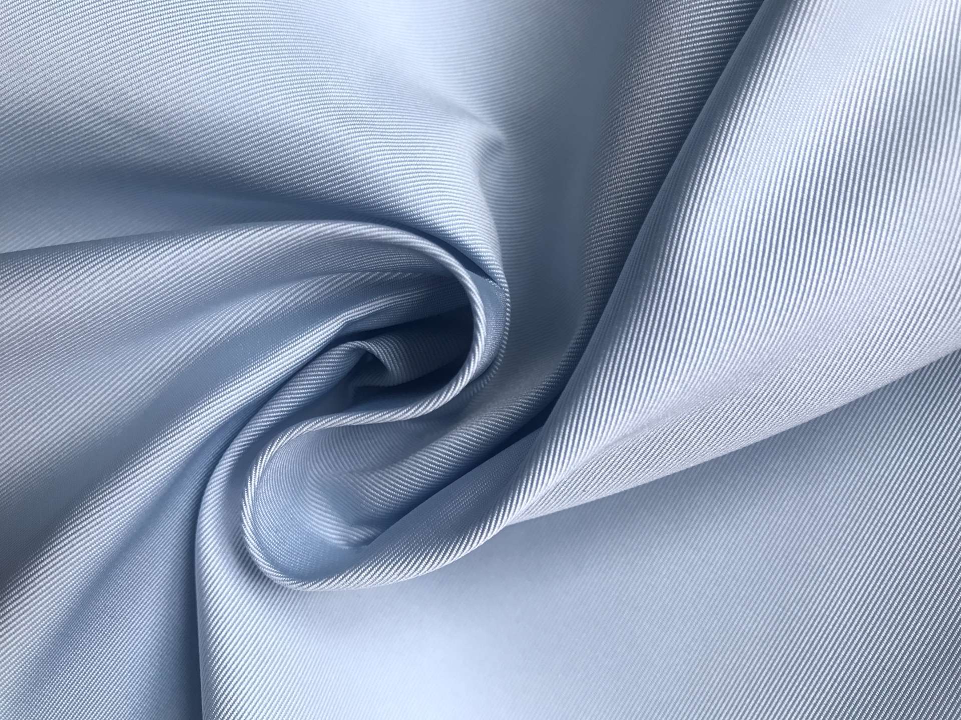 ice blue poly gros de londres in swirl